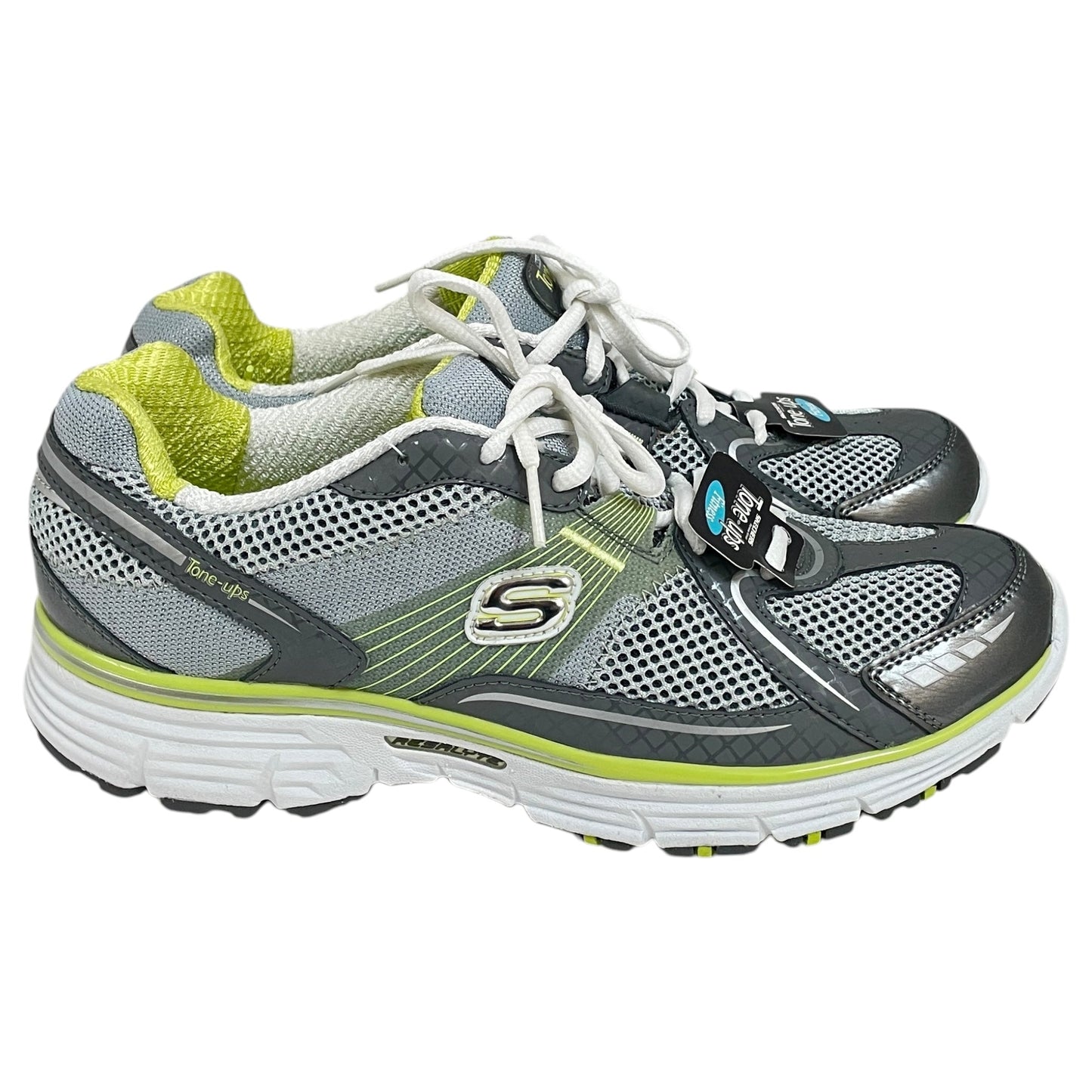 Shoes Sneakers By Skechers In Green & Grey, Size:9.5