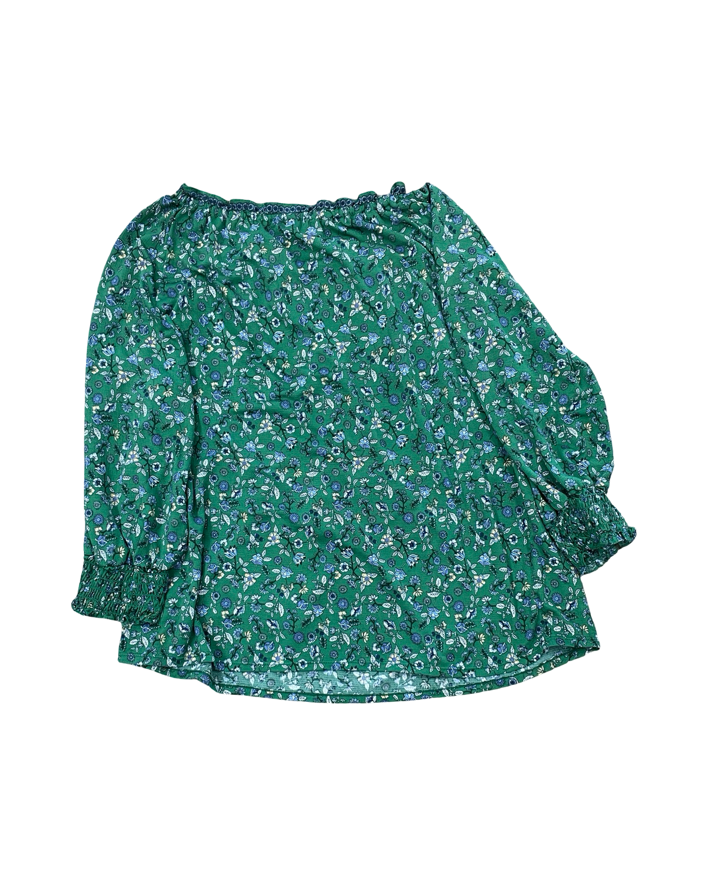Blouse 3/4 Sleeve By Max Studio In Green, Size:2X