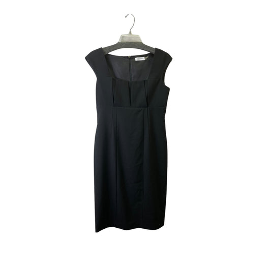 Dress Casual Midi By Calvin Klein In Black, Size:6
