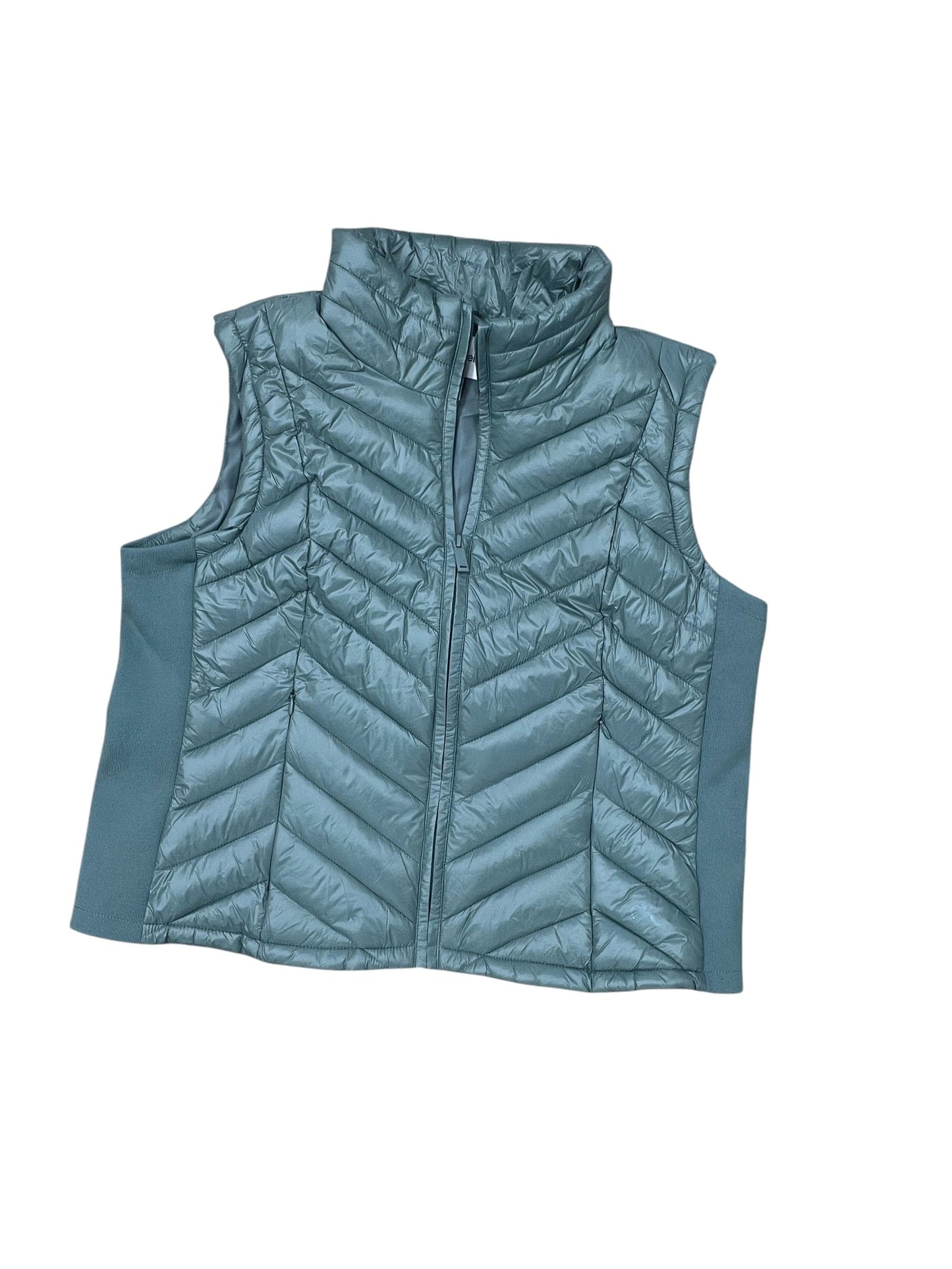 Vest Puffer & Quilted By Calvin Klein In Green, Size:Xl