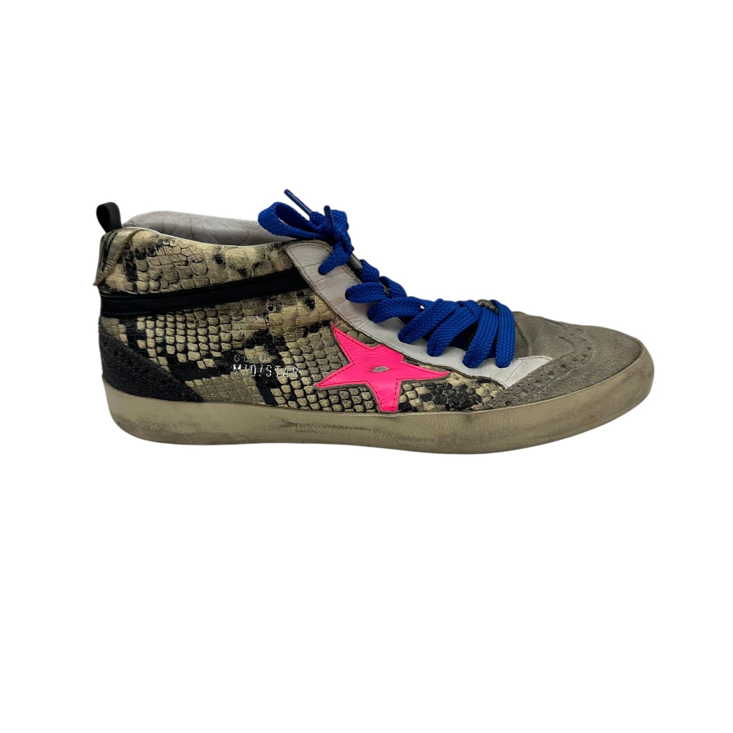 Shoes Luxury Designer By Golden Goose In Snakeskin Print, Size:8.5