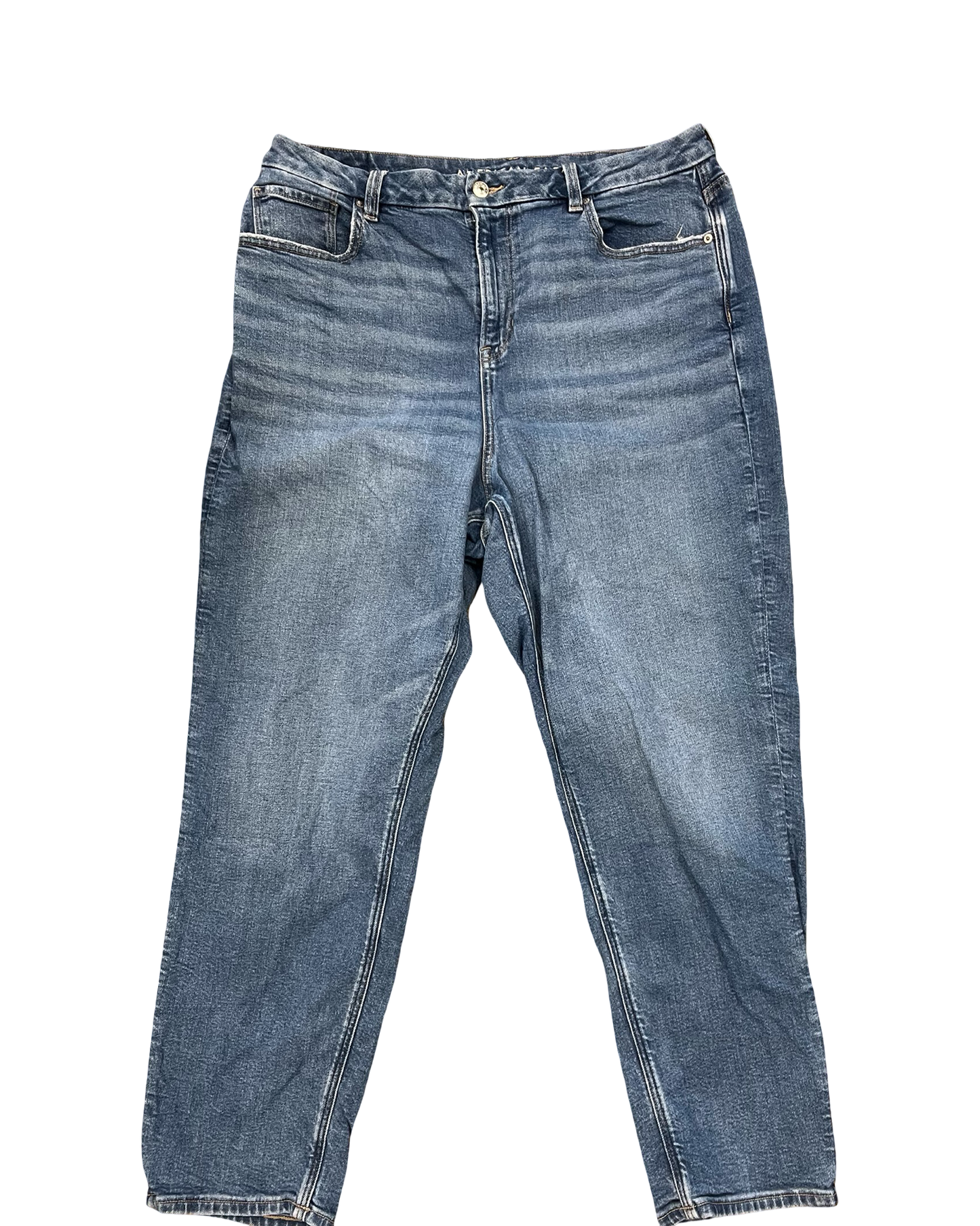Jeans Straight By American Eagle In Blue Denim, Size:16