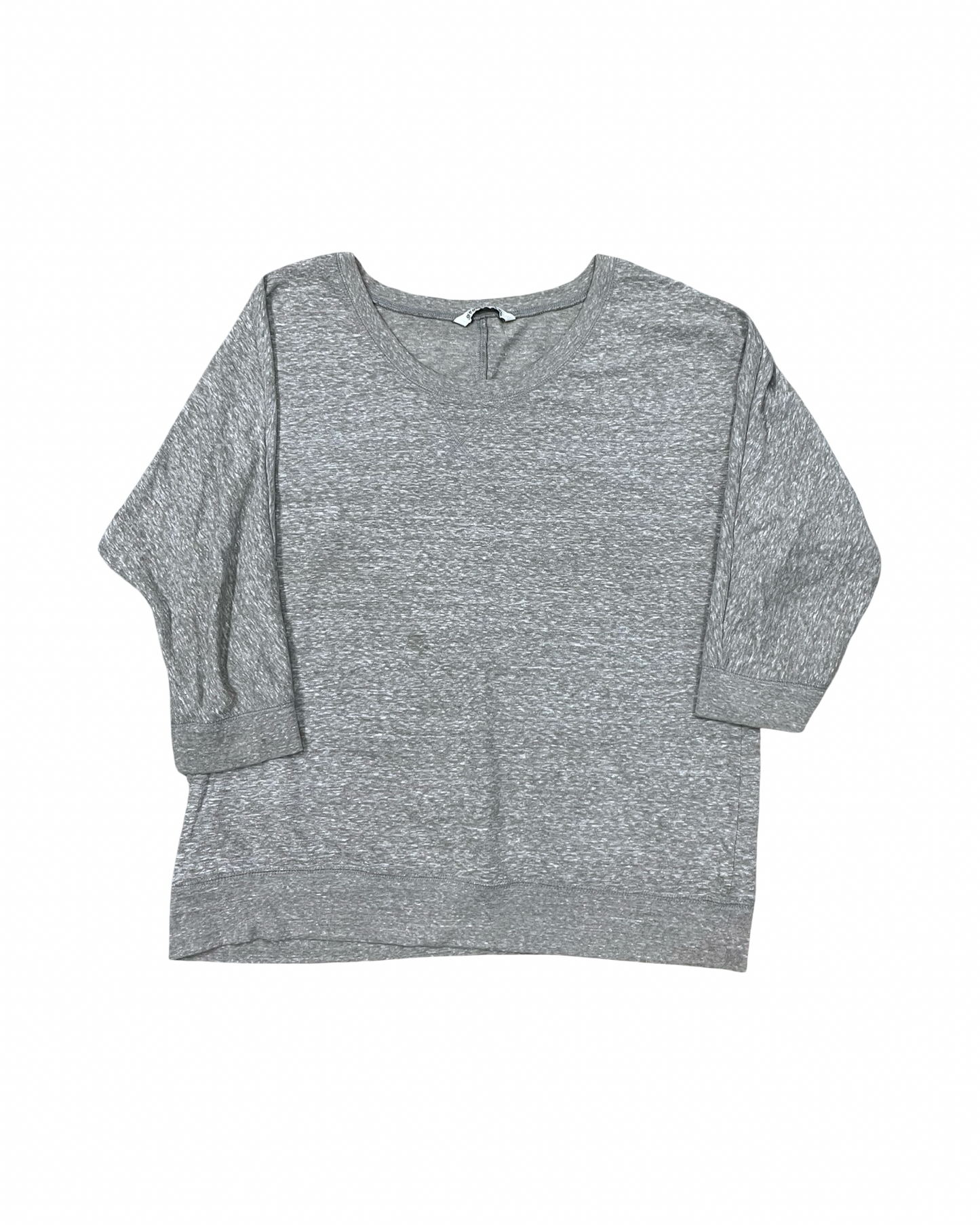 Top 3/4 Sleeve By A Beautiful Soul In Taupe, Size:Xl
