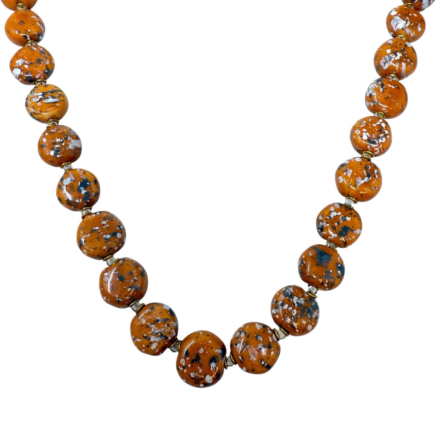 Kenyan Hand Painted Clay Beaded Necklace By Kazuri