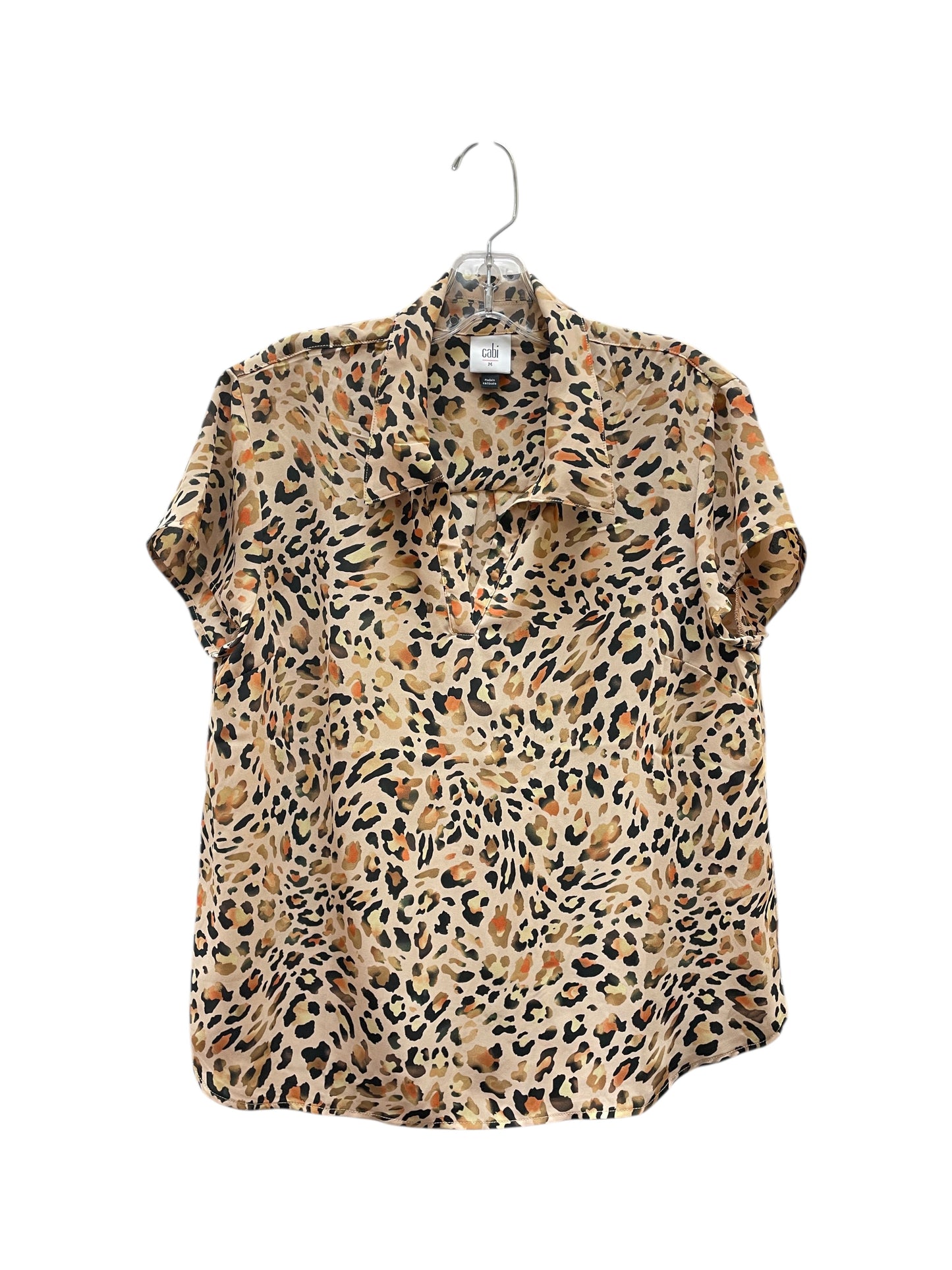 Blouse Ss By Cabi In Animal Print, Size:M