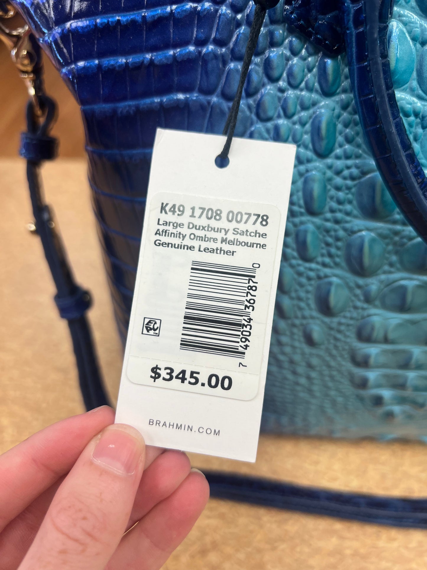 CROSSBODY DESIGNER by BRAHMIN In BLUE, Size: LARGE