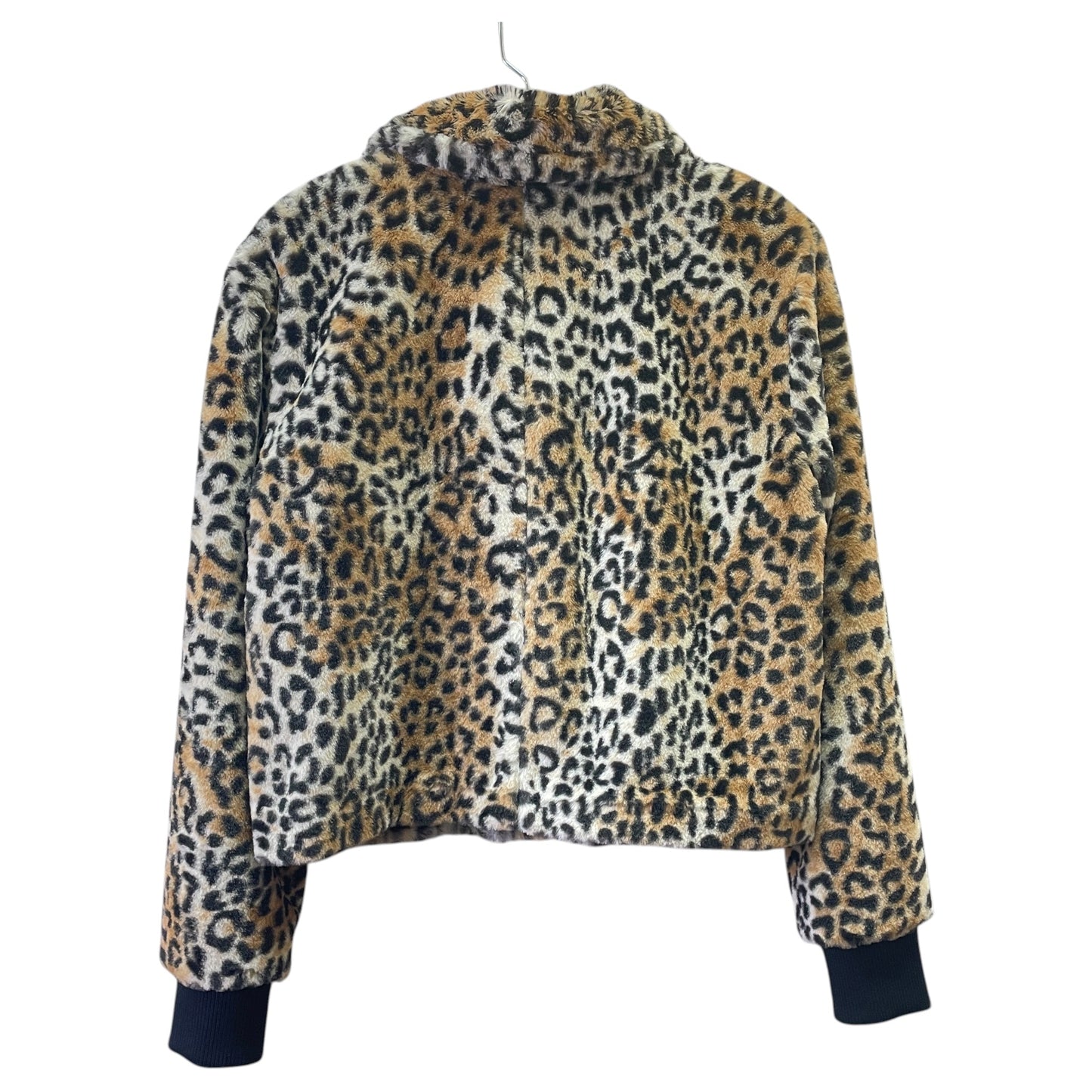 Jacket Faux Fur & Sherpa By Nine West In Animal Print, Size:M