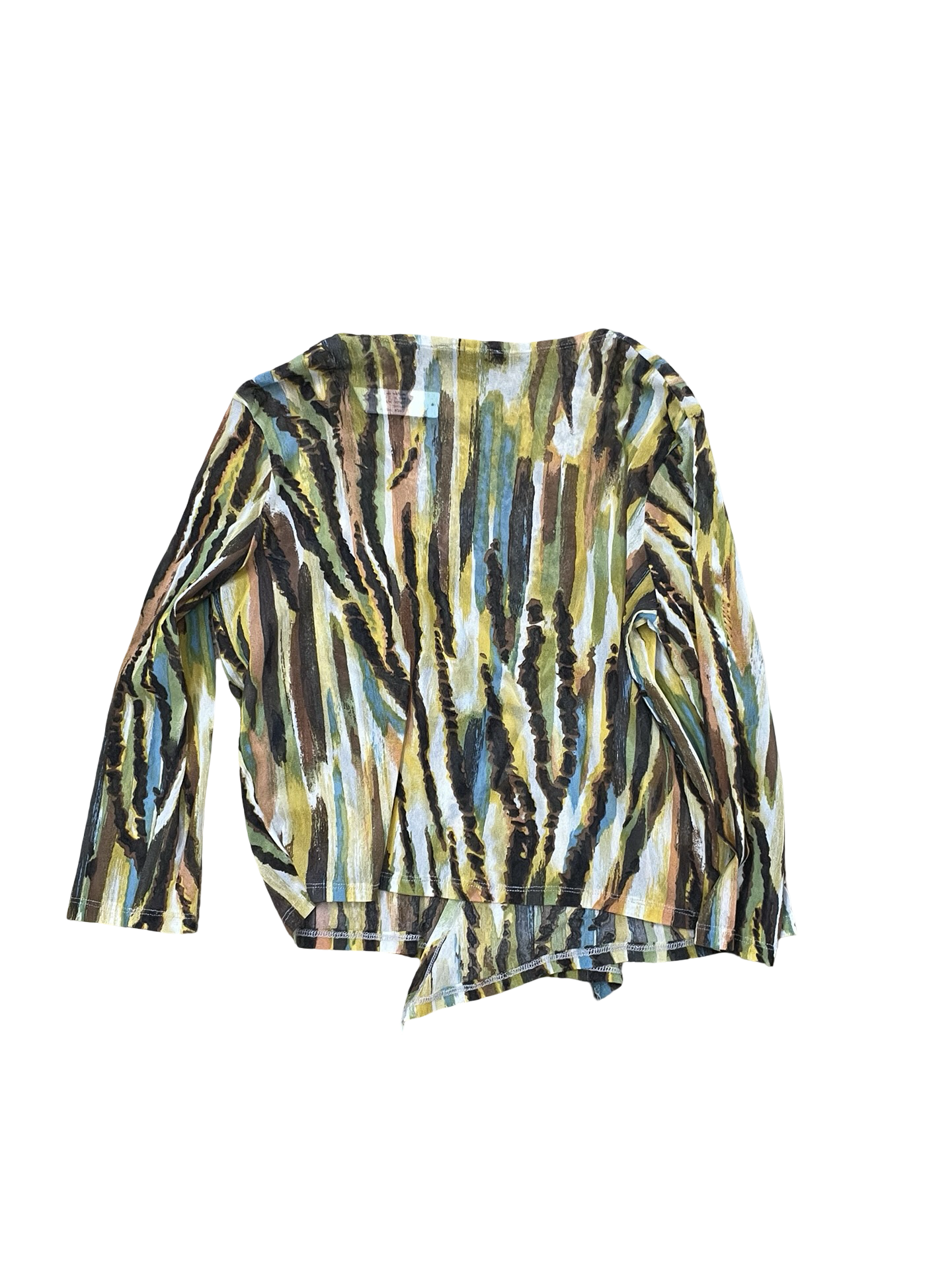 Cardigan By August Silk In Brown & Yellow, Size:S