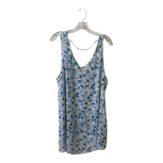 Top Sleeveless By Torrid In Blue & White, Size:2X