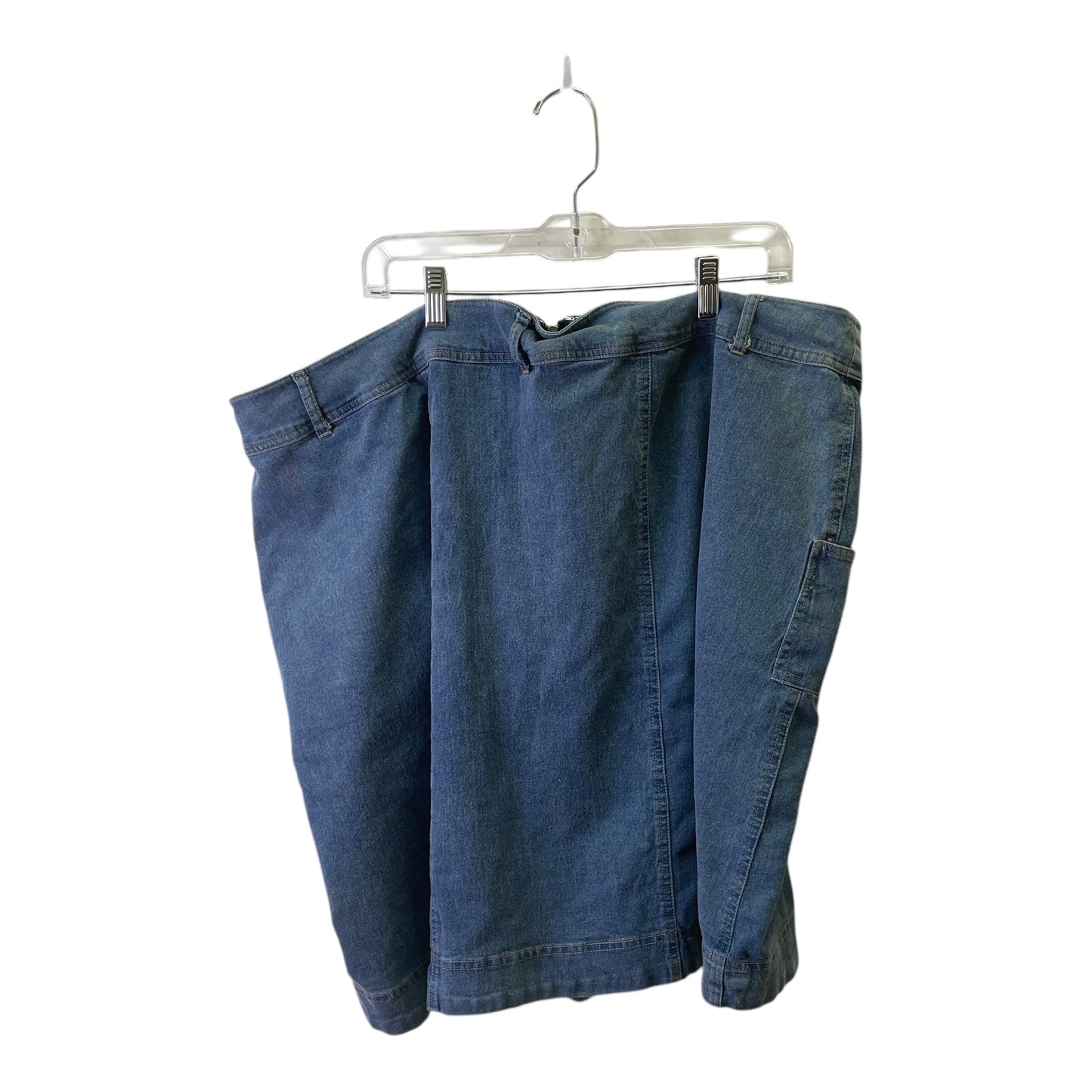 Skirt Mini & Short By Ashley Stewart In Blue Denim, Size:26