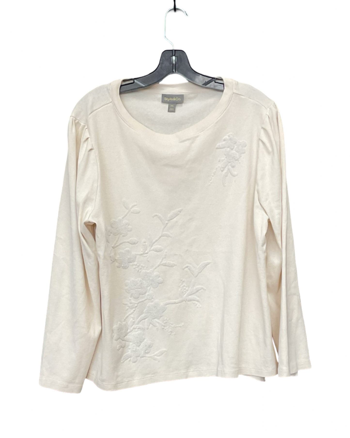 Top Ss By Style And Company In Cream, Size:1X