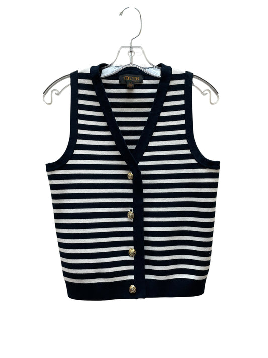 Vest Faux Fur & Sherpa By Truth In Blue & White, Size:Sp