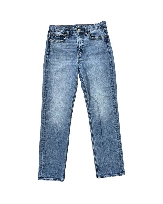 Jeans Straight By American Eagle In Blue, Size:4