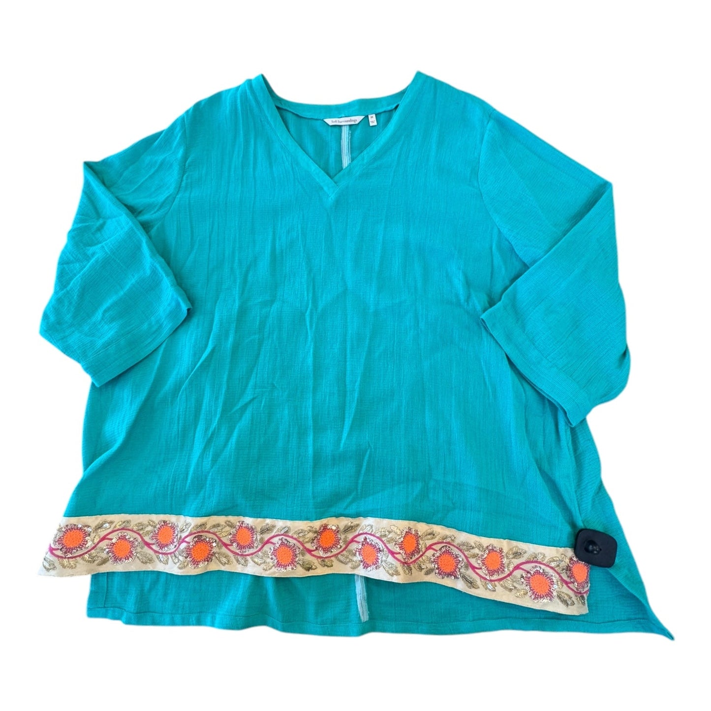 Top Ls By Soft Surroundings In Green, Size:3X