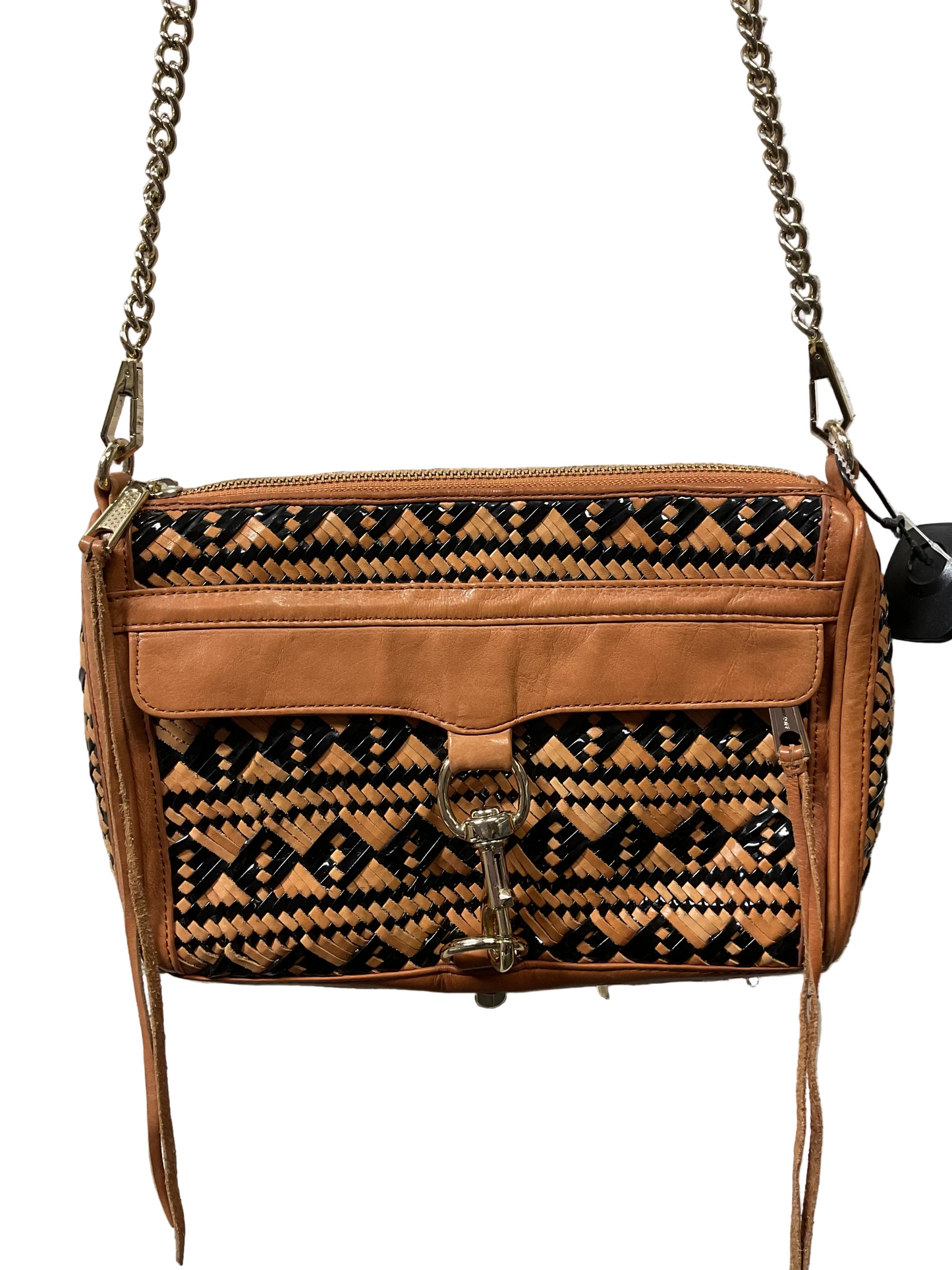 Crossbody Designer By Rebecca Minkoff In Black & Brown, Size:Medium