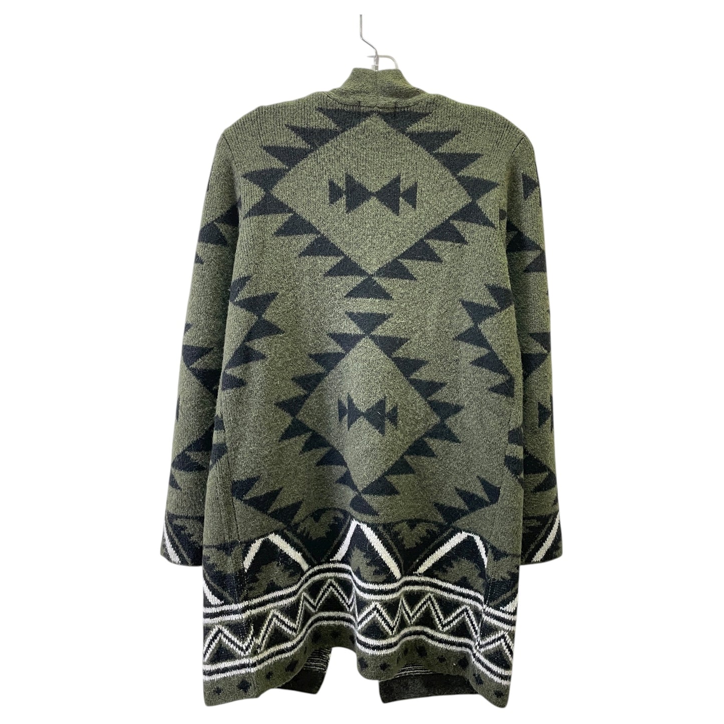 Cardigan Designer By Frye In Black & Green, Size:S