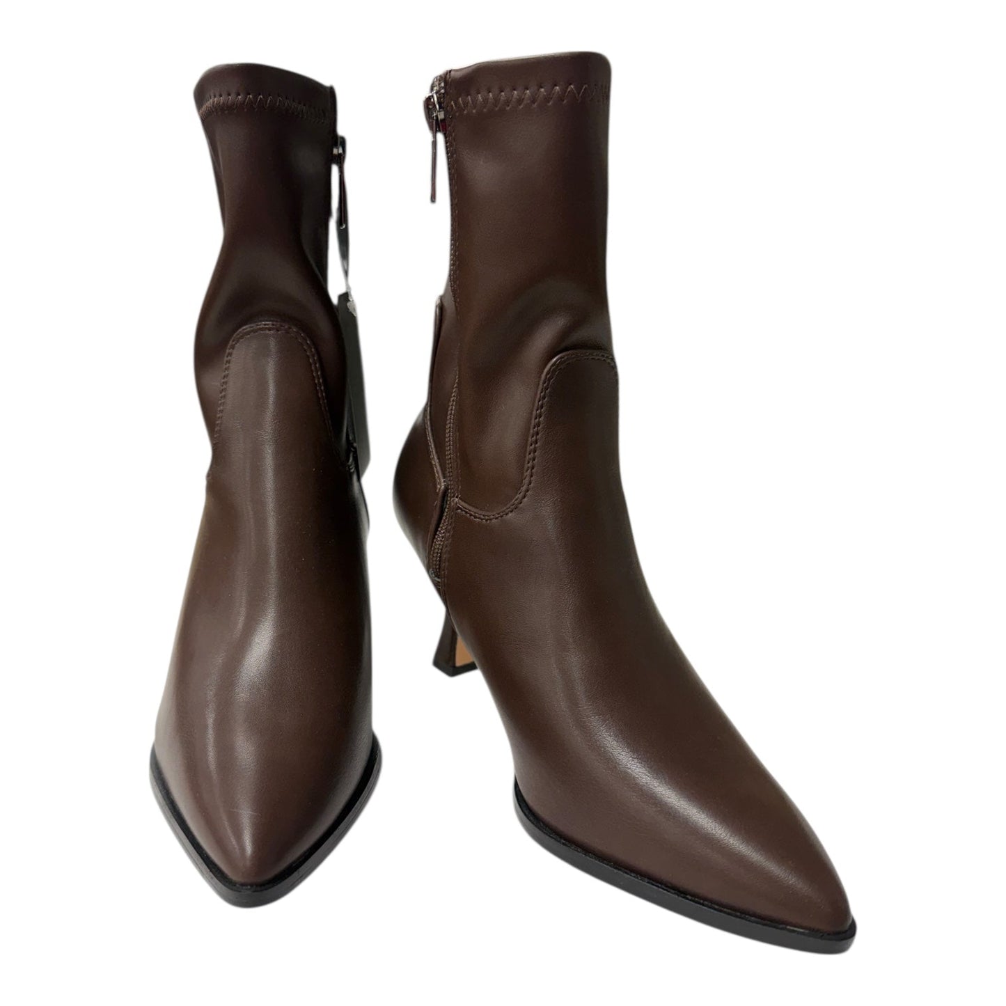 Boots Ankle Heels By Nicole Miller In Brown, Size:8.5