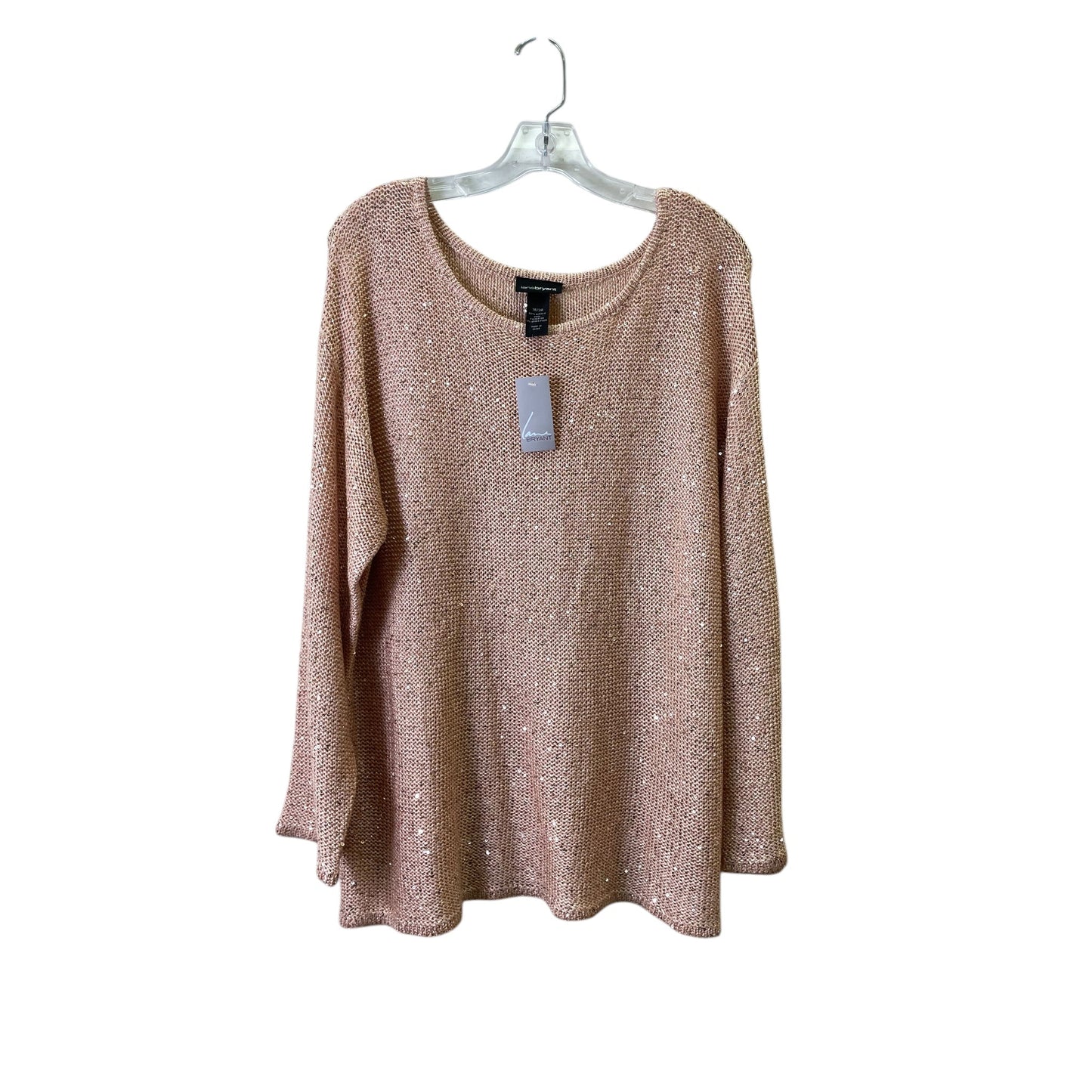 Sweater By Lane Bryant In Peach, Size:1X