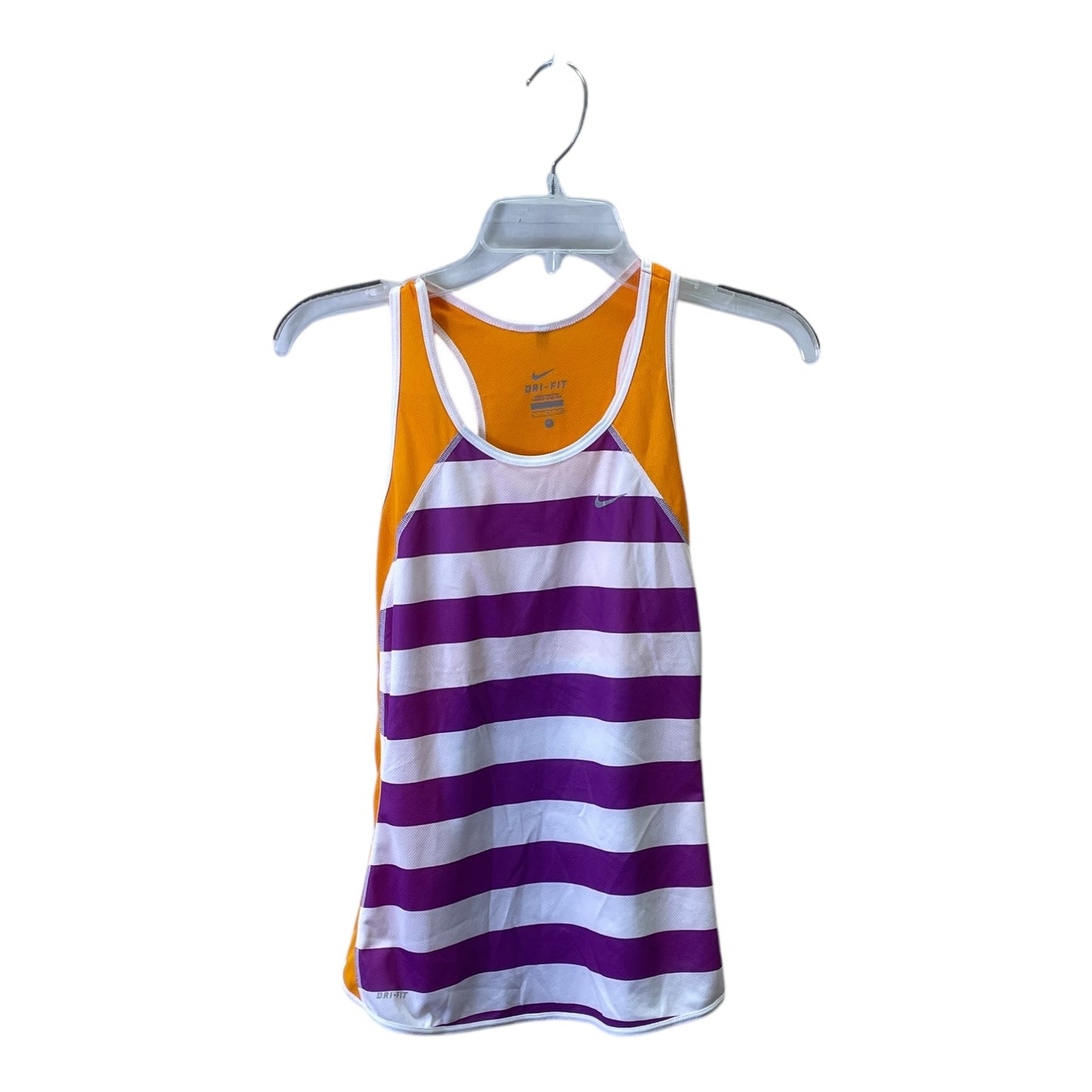 Athletic Tank Top By Nike Apparel In Purple & White, Size:S