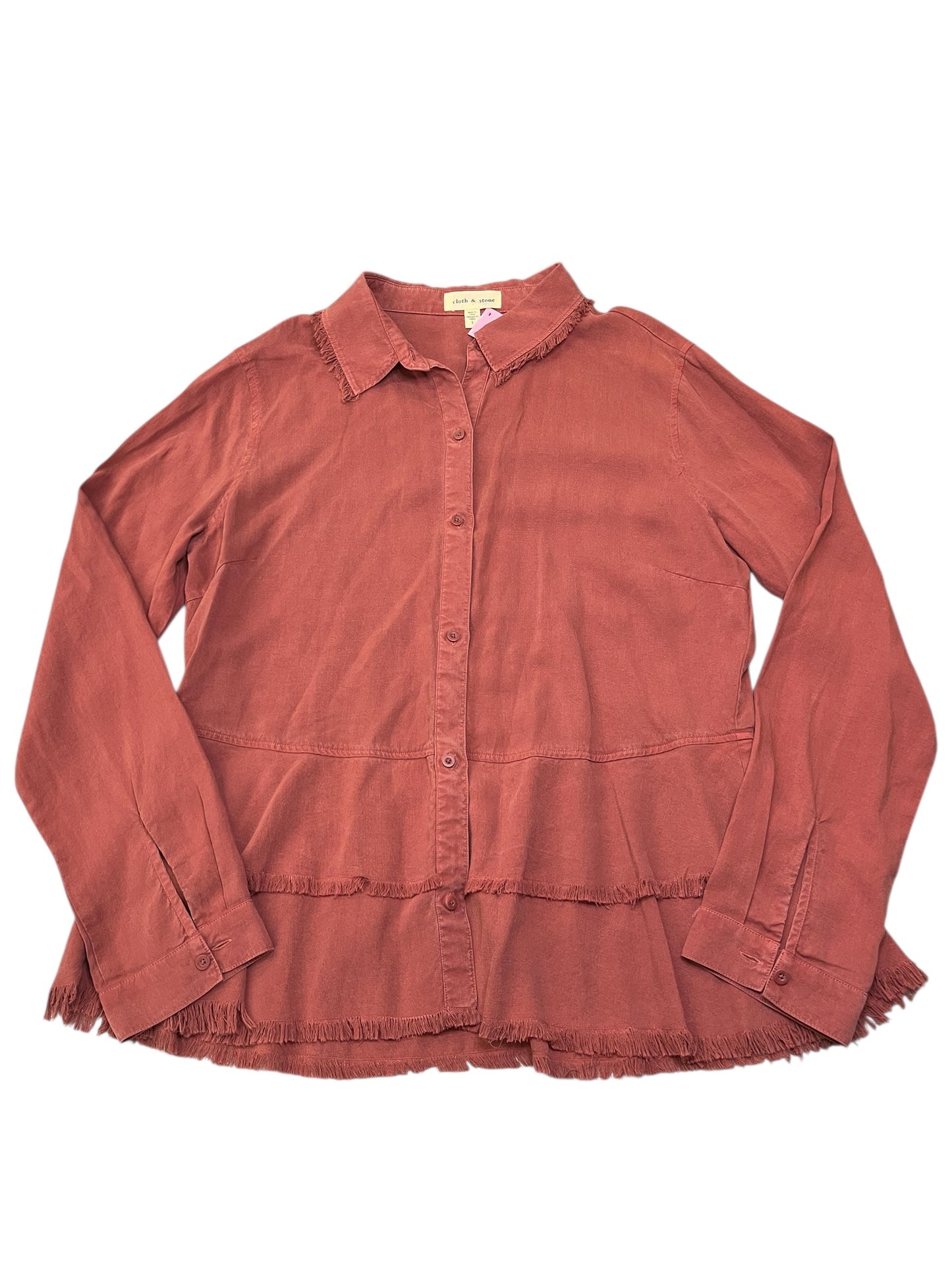 Top Ls By Cloth & Stone In Pink, Size:L