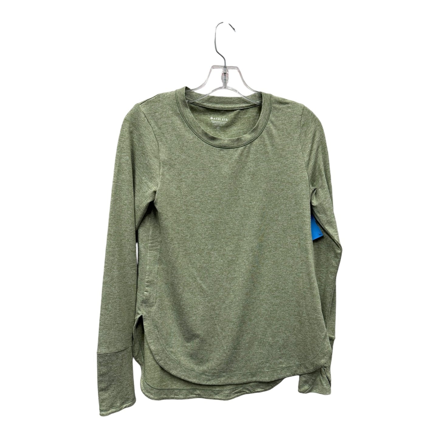 Athletic Top Ls Crewneck By Athleta In Green, Size:Xs