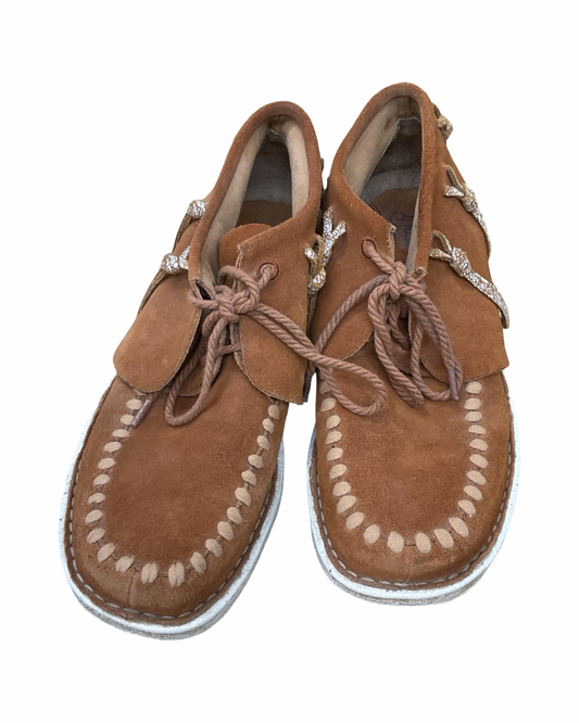 Shoes Flats By Justin In Brown, Size:8.5