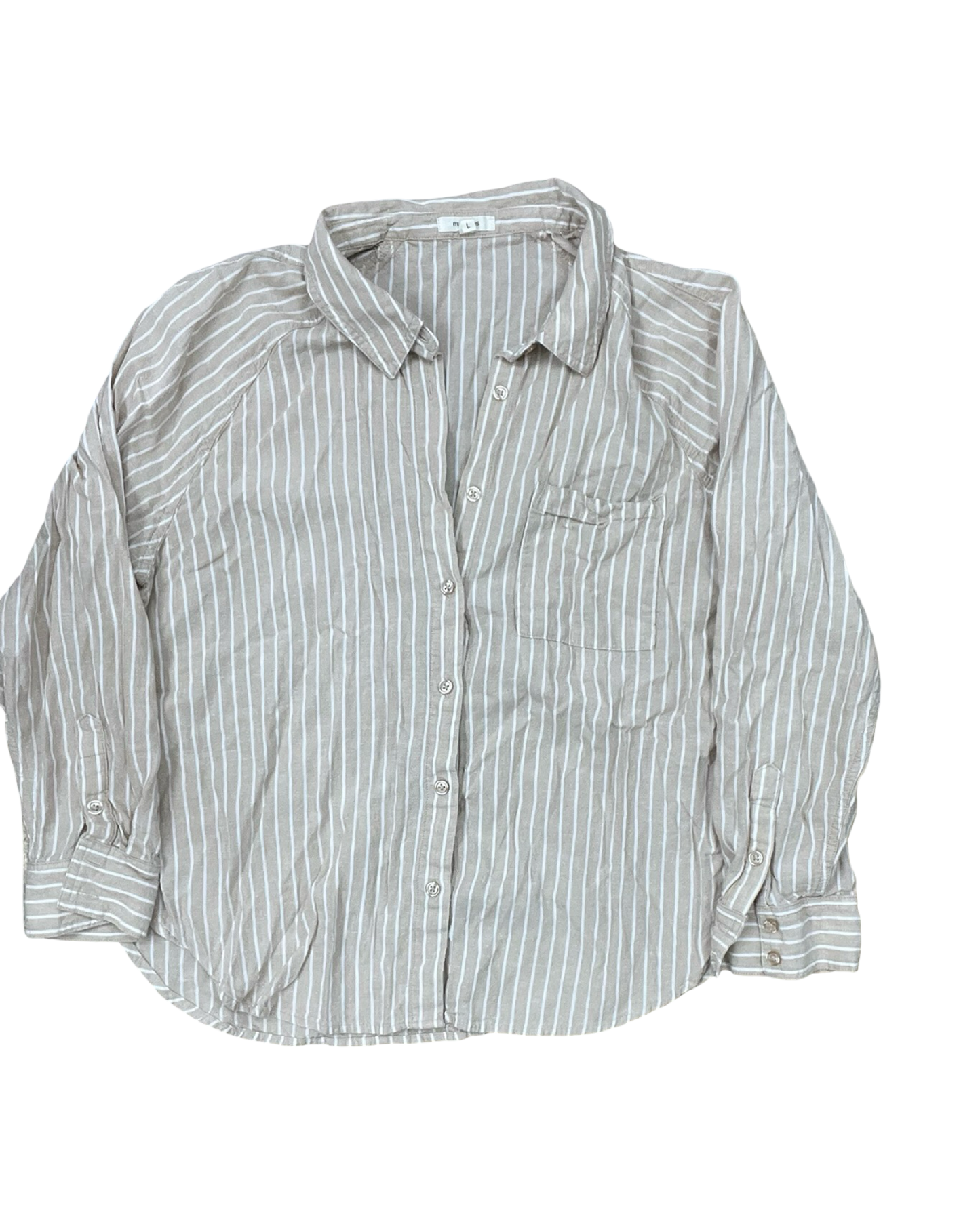 Blouse Ls By Maurices In Beige, Size:L