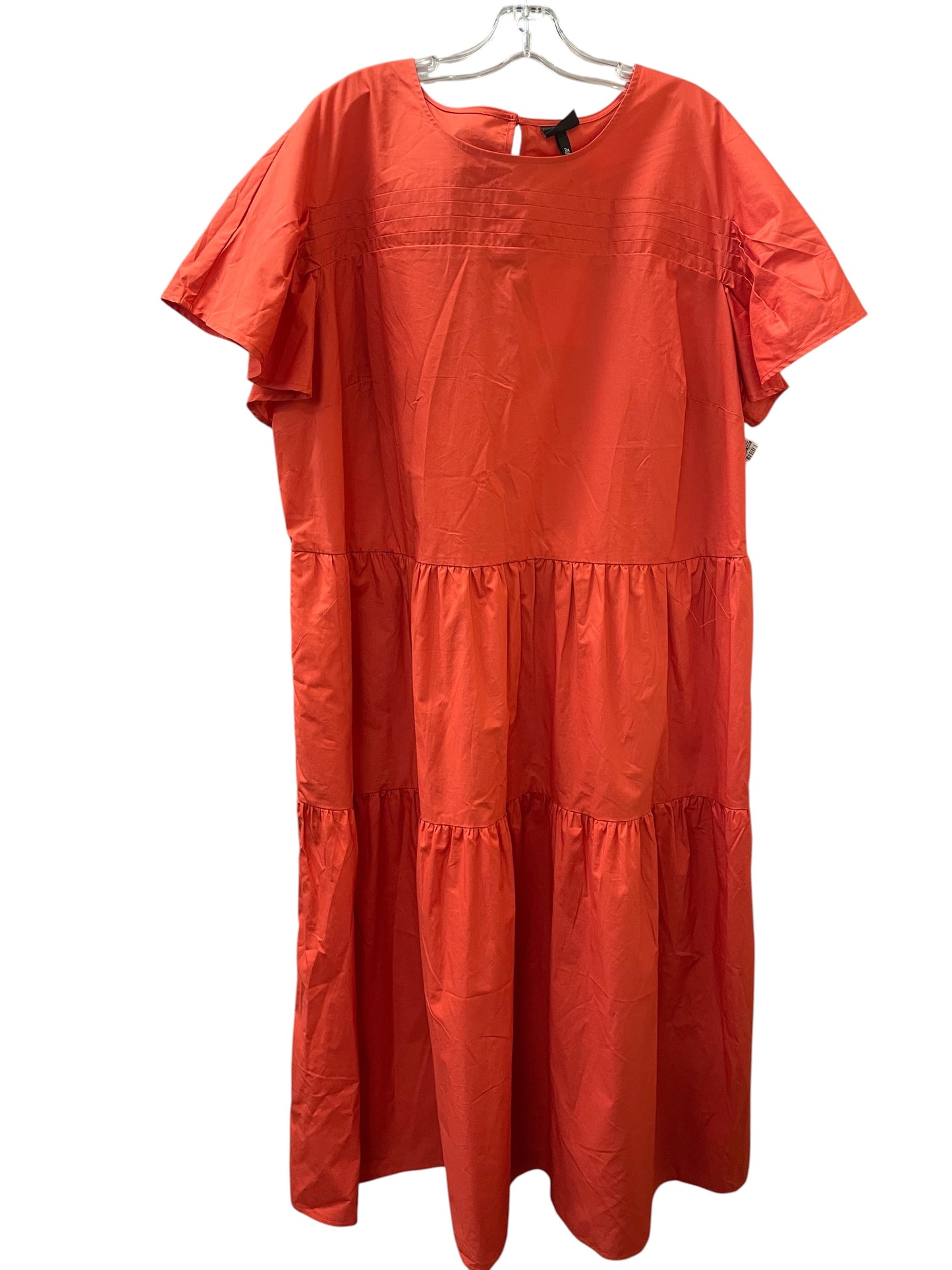 Dress Casual Maxi By Who What Wear In Orange, Size:2X