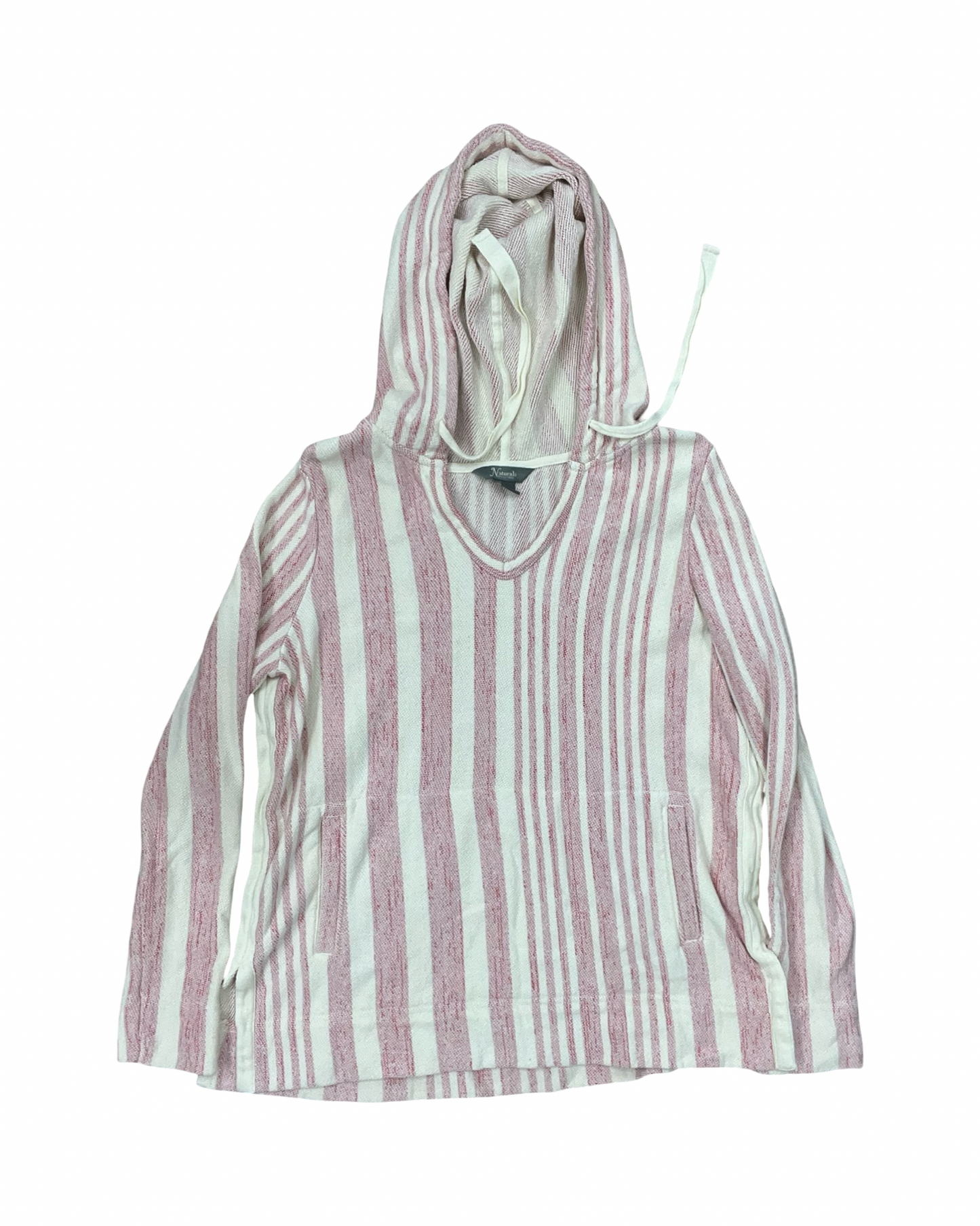 Sweatshirt Hoodie By Natural Reflections In Cream & Red, Size:M