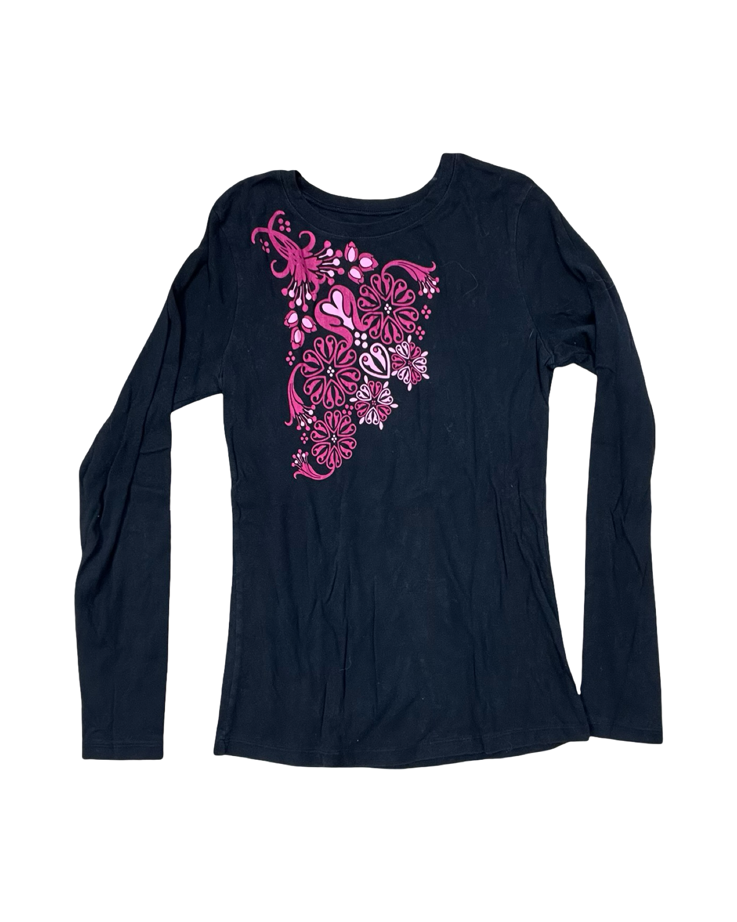 Top Ls By Old Navy In Black & Pink, Size:L