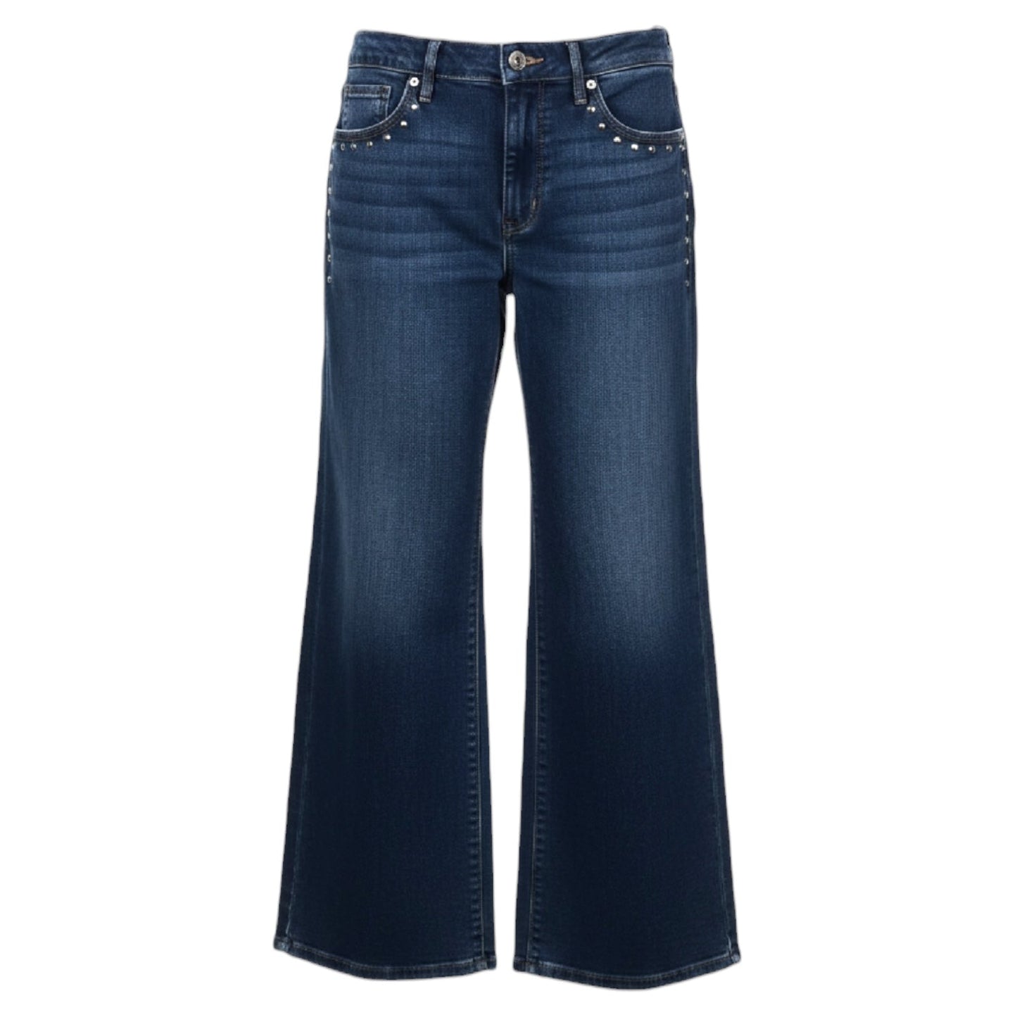 Studded Jeans Wide Leg By Nine West In Blue Denim, Size: 6