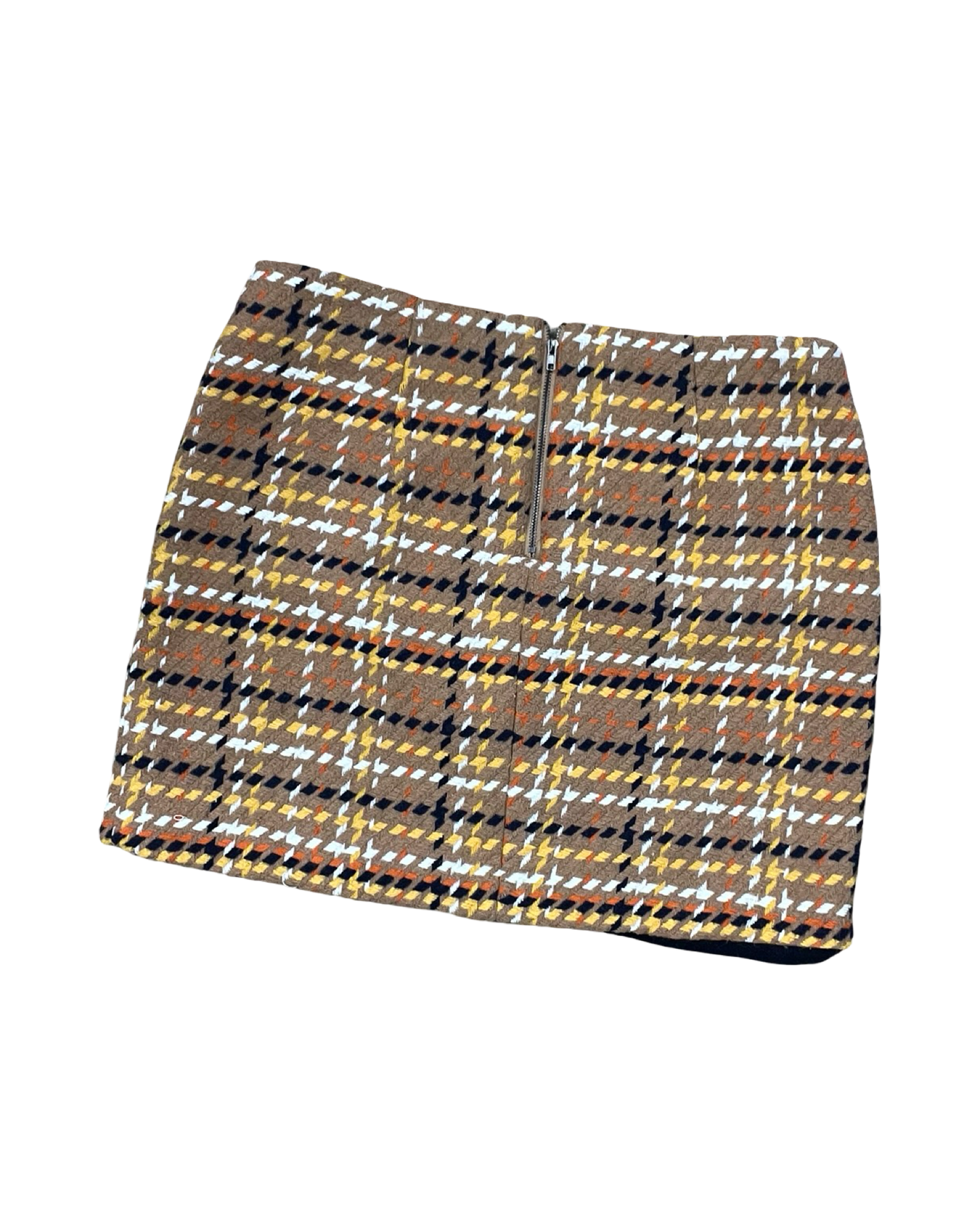 Skirt Mini & Short By Skies Are Blue In Brown & Yellow, Size:L