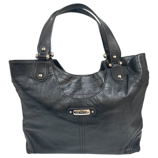 Handbag Leather By Anne Klein In Black, Size:Large