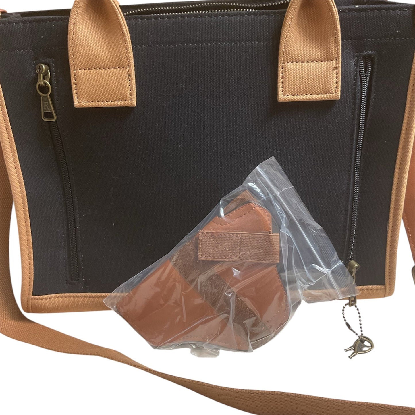 Tote By Clothes Mentor In Black & Brown, Size:Medium