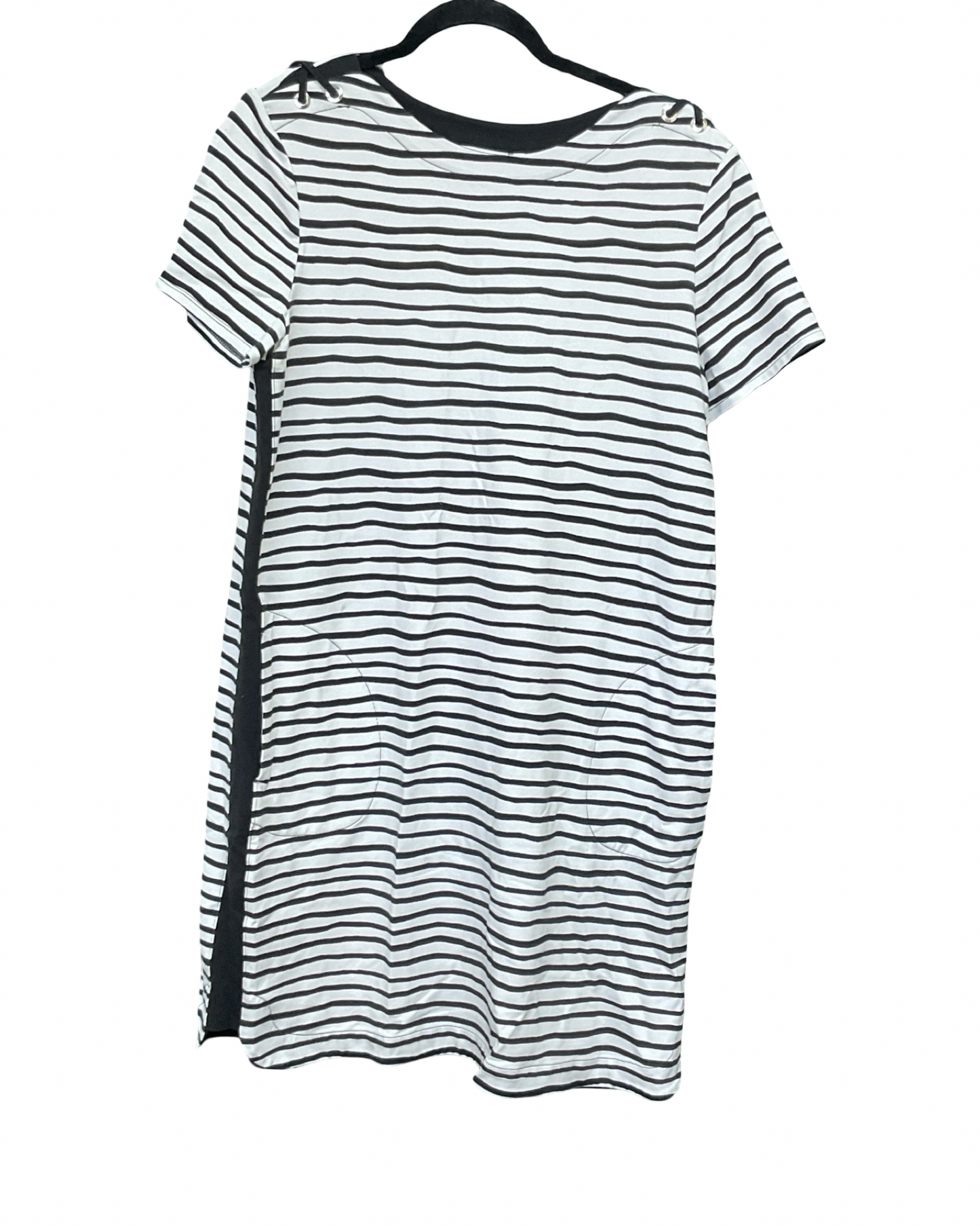 Dress Casual Midi By Chicos In Black & White, Size:L