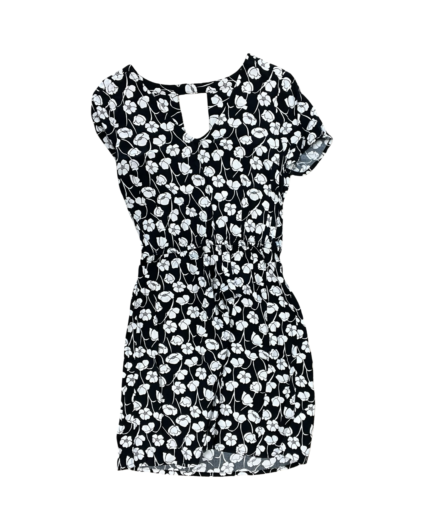 Dress Casual Midi By Clothes Mentor In Black & Cream, Size:S