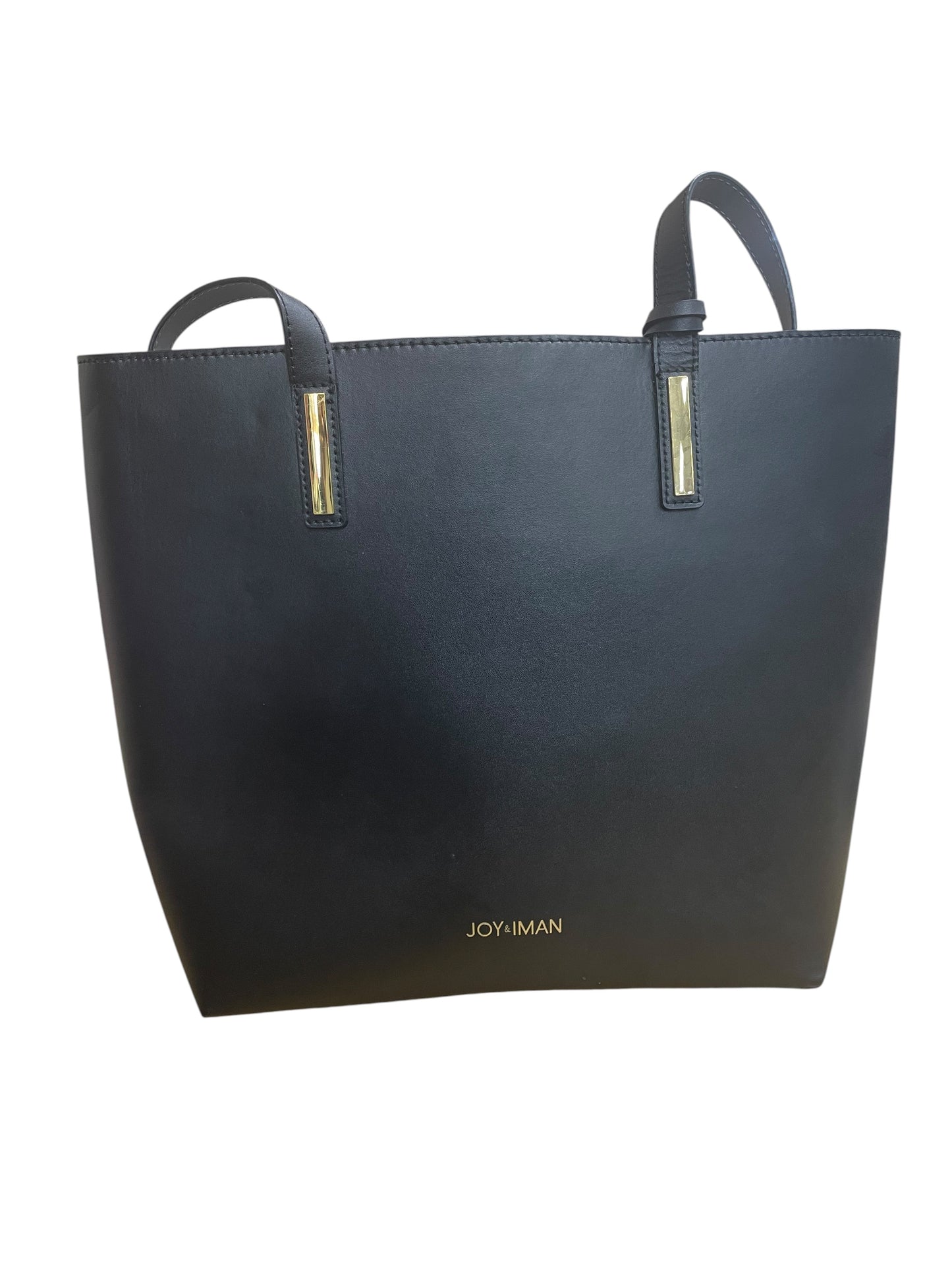Tote By Joy & Iman In Black & Gold, Size:Large
