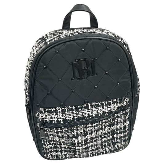 Backpack By Badgley Mischka In Black & White, Size:Medium