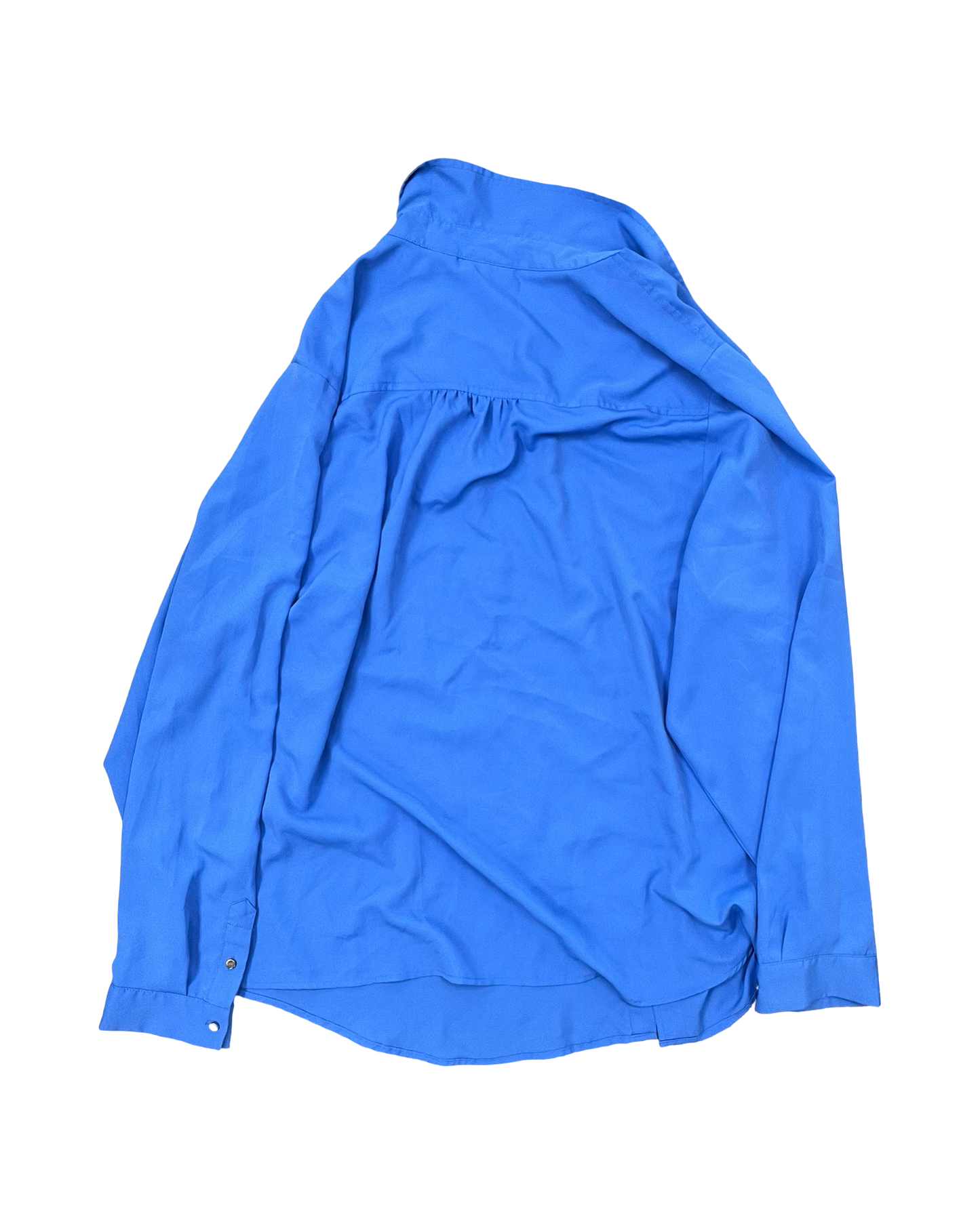 Blouse Ls By Liz Claiborne In Blue, Size:3X