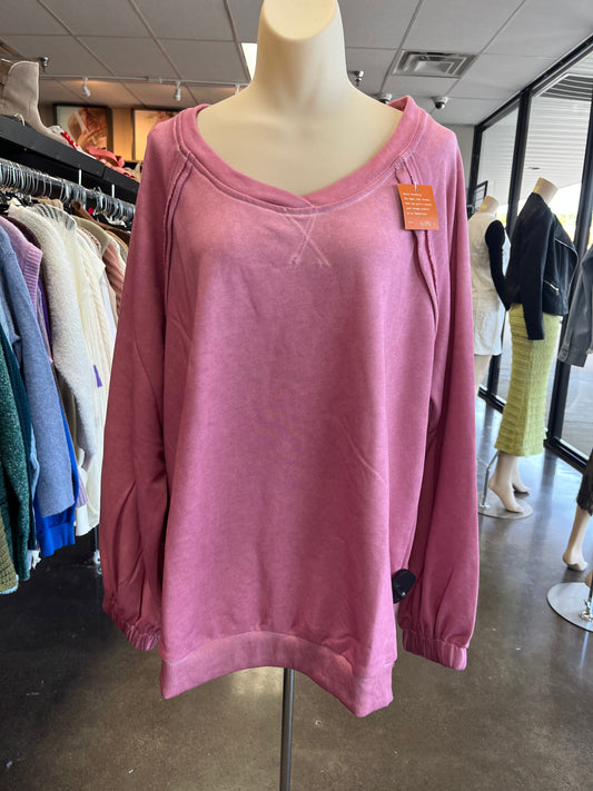 SWEATSHIRT CREWNECK by POL In PINK, Size: S
