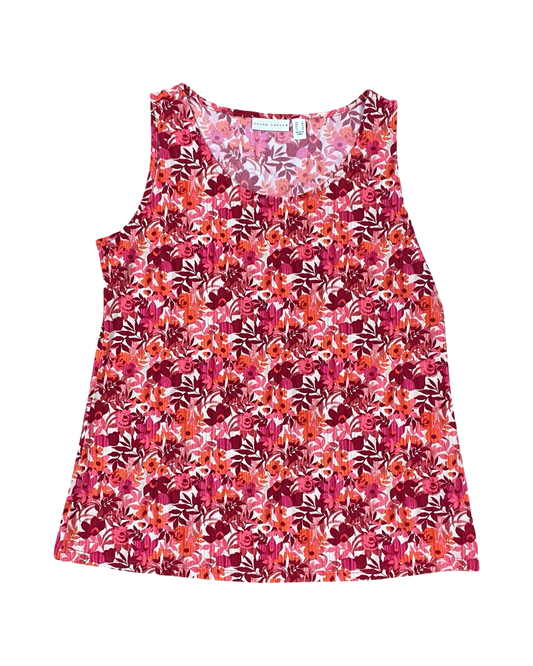 Top Sleeveless By Susan Graver In Orange & Red, Size:S