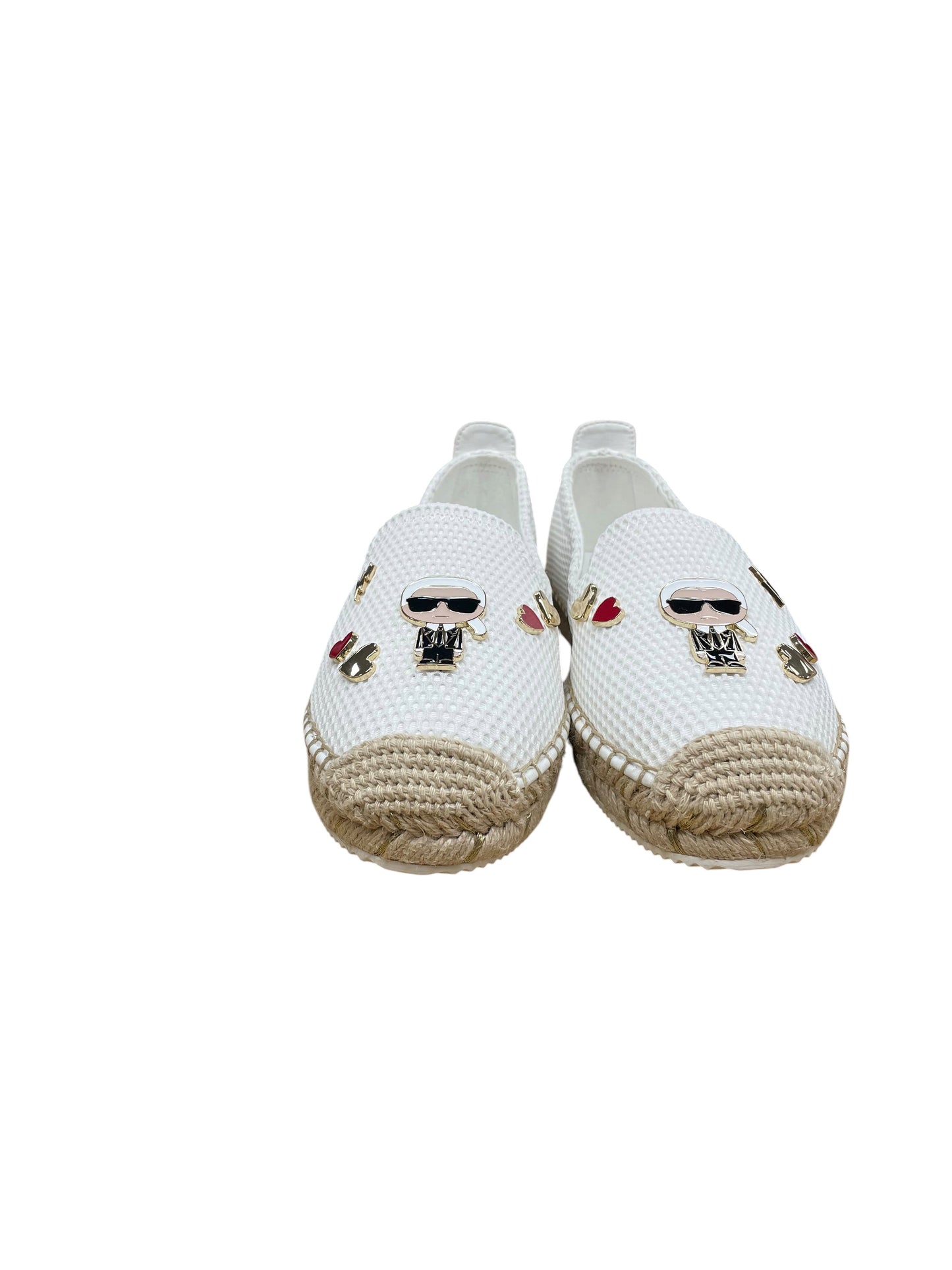 Shoes Designer By Karl Lagerfeld In White, Size:8.5