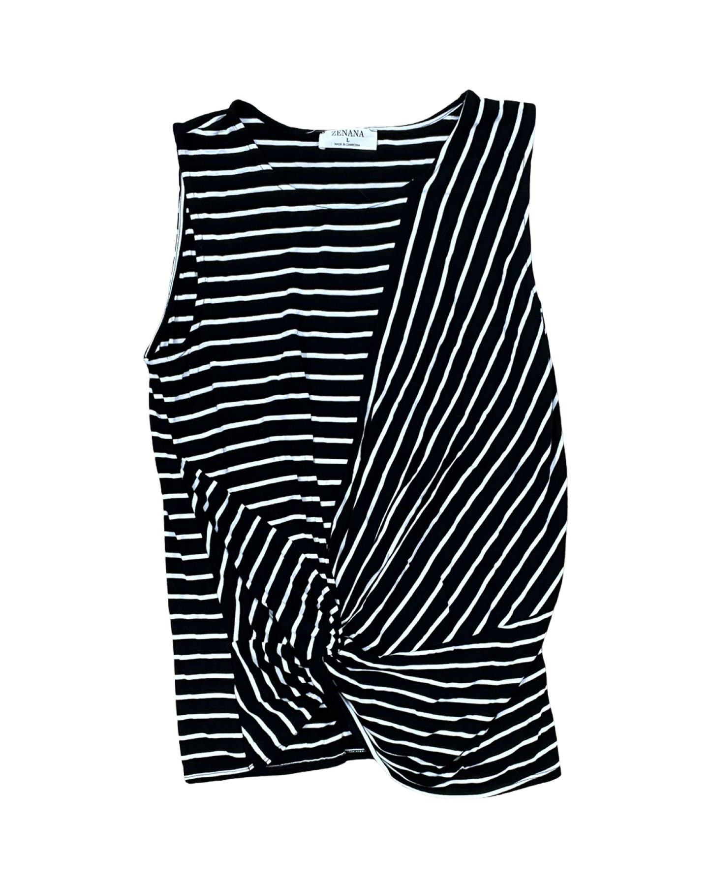 Top Sleeveless By Zenana In Black, Size:L