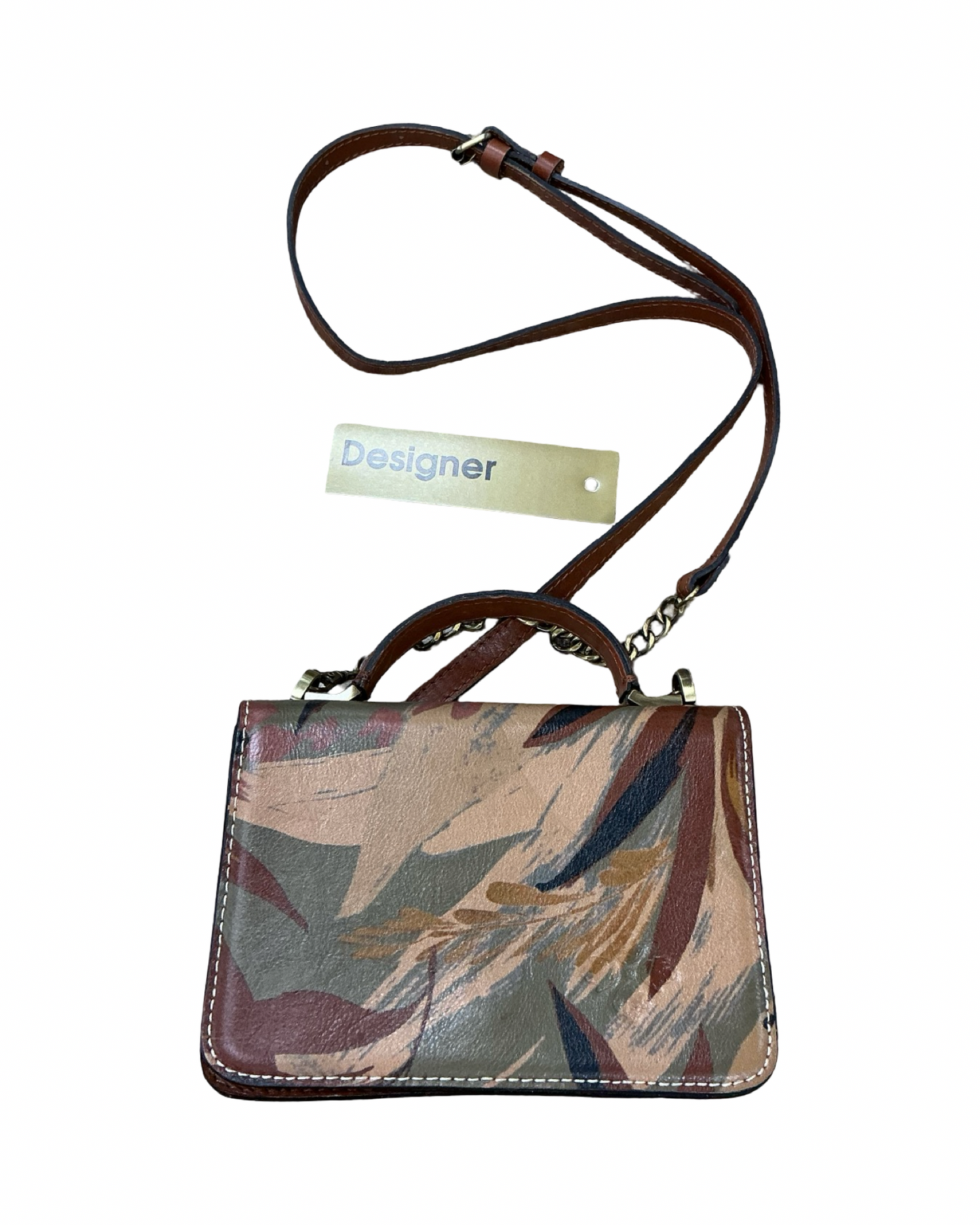 Crossbody Designer By Patricia Nash In Brown & Tan, Size:Small