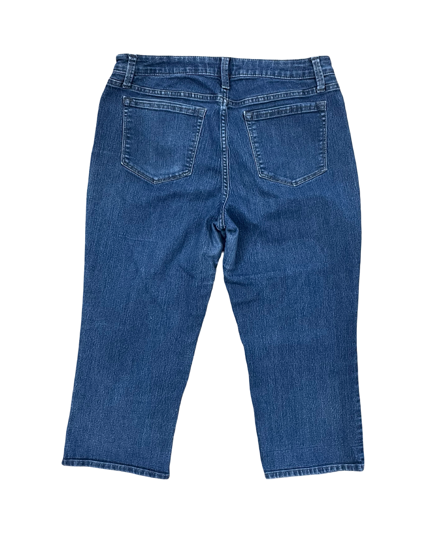 Jeans Cropped By Lee In Blue Denim, Size:12