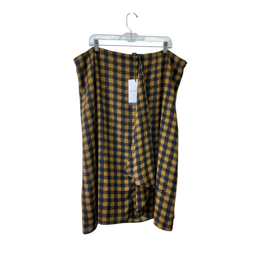 Skirt Midi By Who What Wear In Black & Brown, Size:20