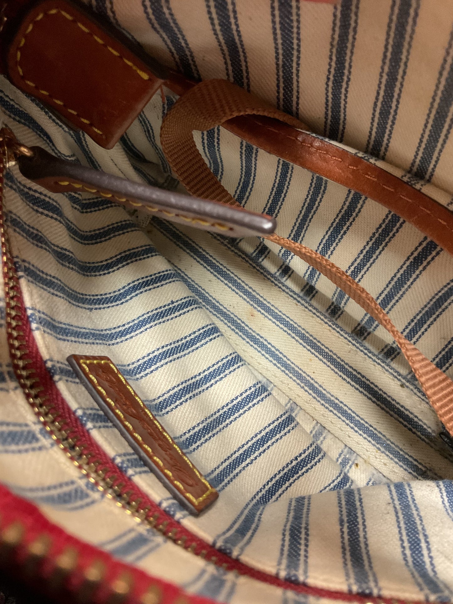 Crossbody Designer By Dooney And Bourke In Black & Brown, Size:Small