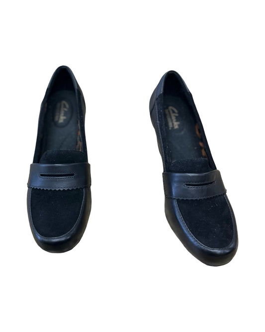 Shoes Heels Block By Clarks In Black, Size:8