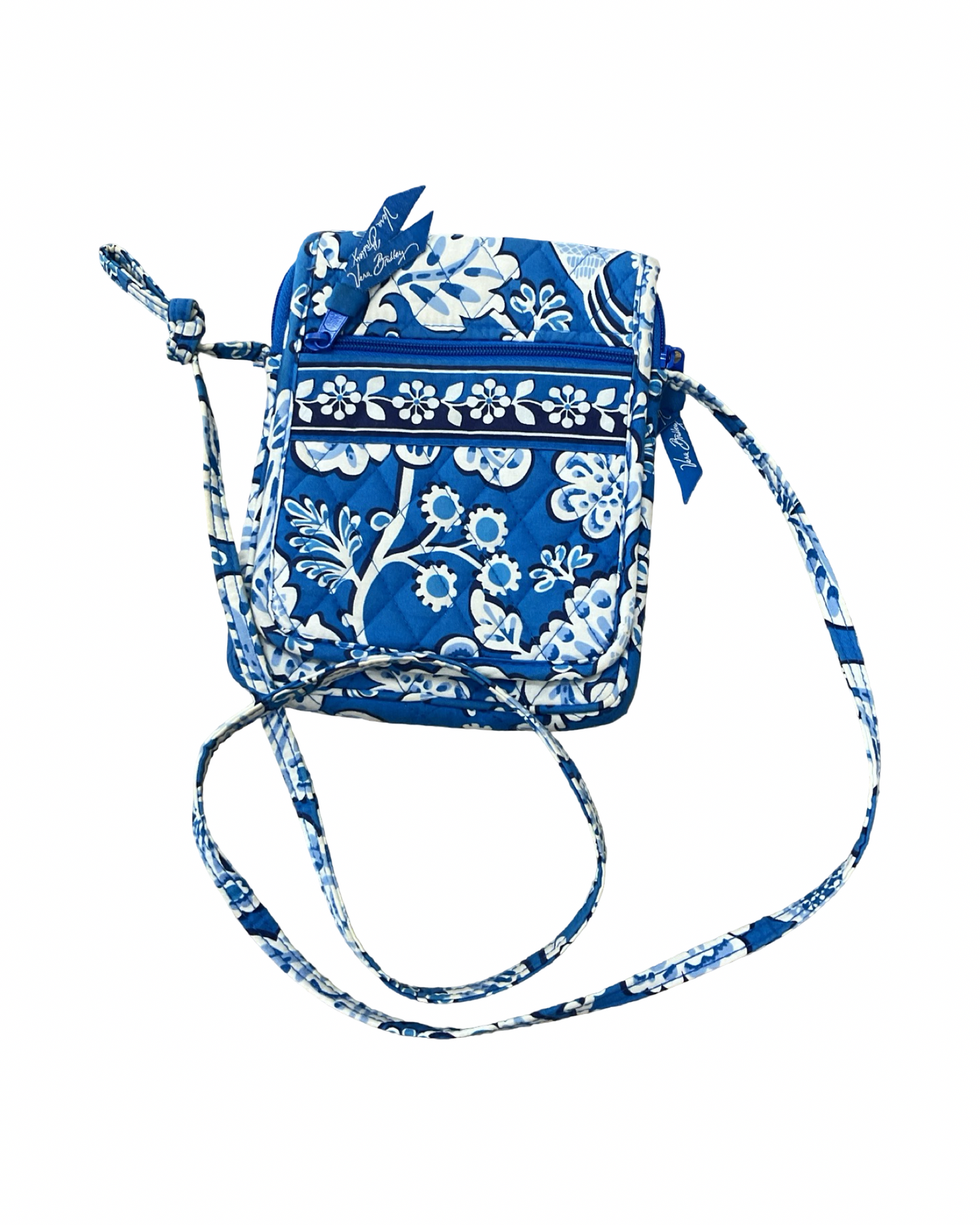 Crossbody By Vera Bradley In Blue & White, Size:Small