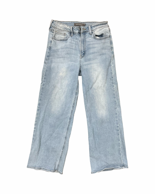 Jeans Boot Cut By Just Usa In Blue Denim, Size:6